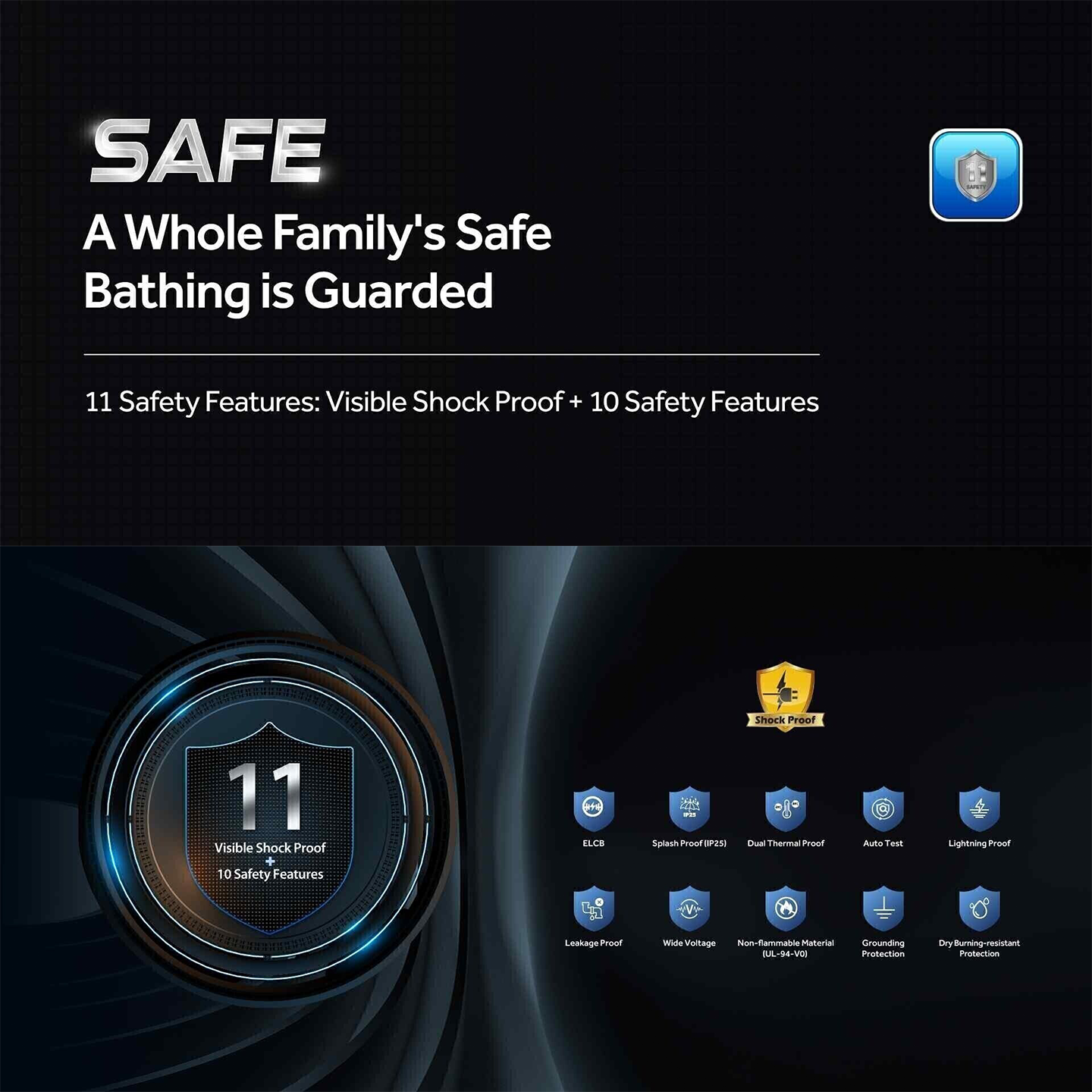 Haier 4.2kW DC Pump Rain Shower Water Heater (EI42E-KP3B-RS)