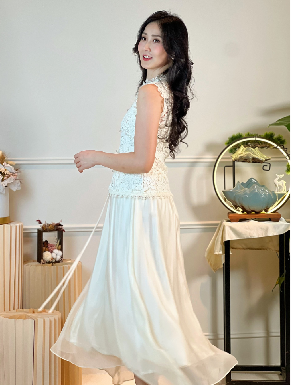 5103 Natividad Mesh A Line Skirt 