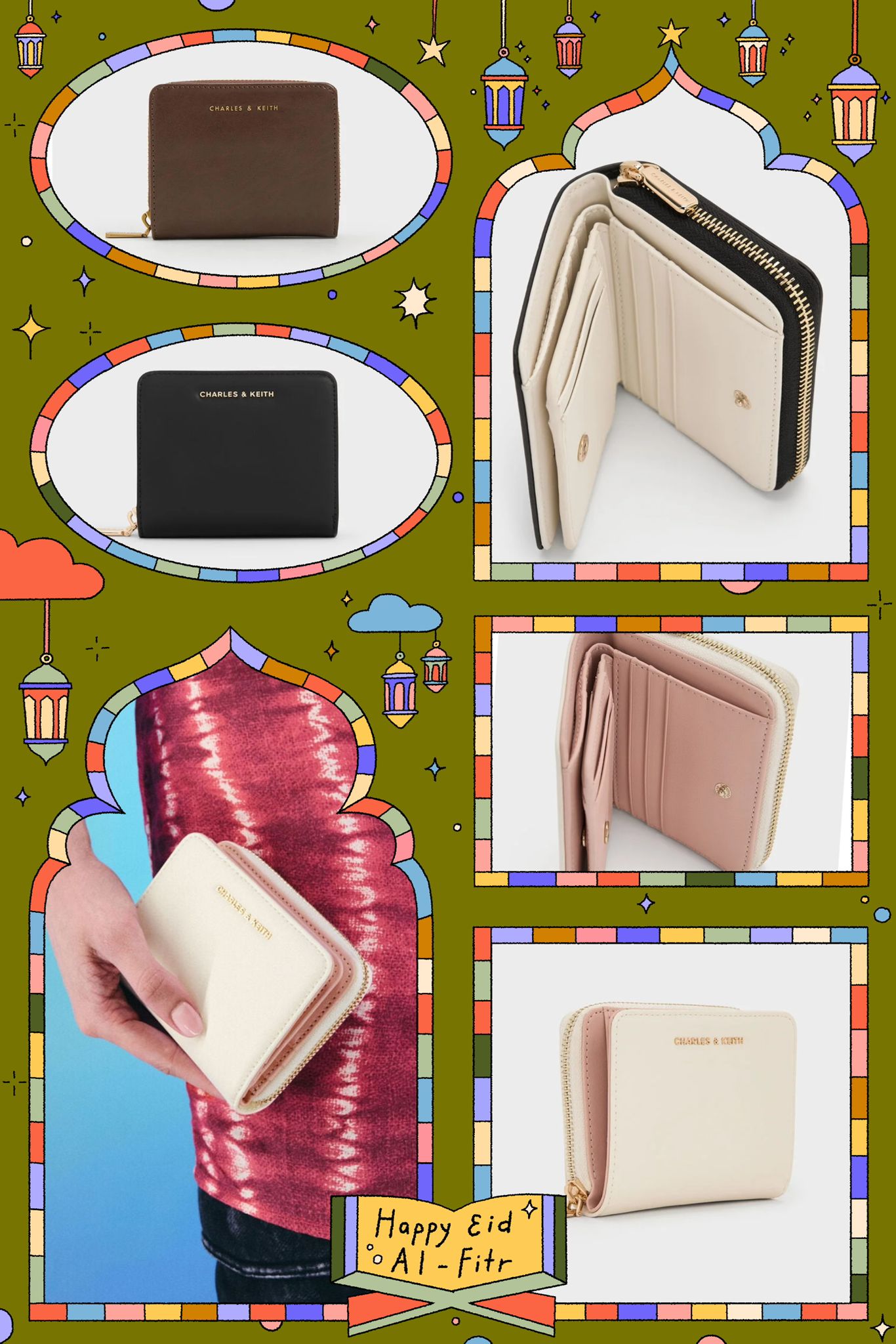 Charles and keith Finley 拉鍊短銀包  $140/個‼️