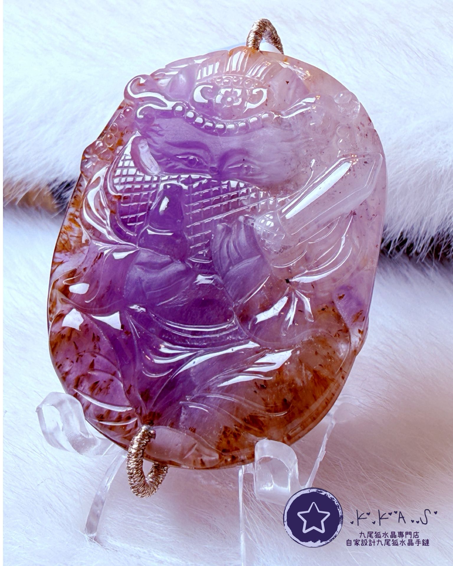 K00067 極光23 將軍九尾狐 - 吊墜/手牌兩用款(上下孔)