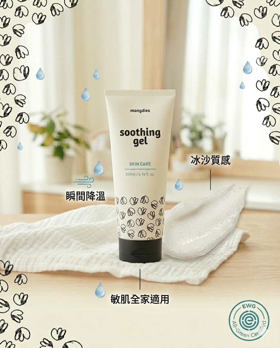 【Mongdies】嬰童舒緩冰沙乳霜 (200ml)