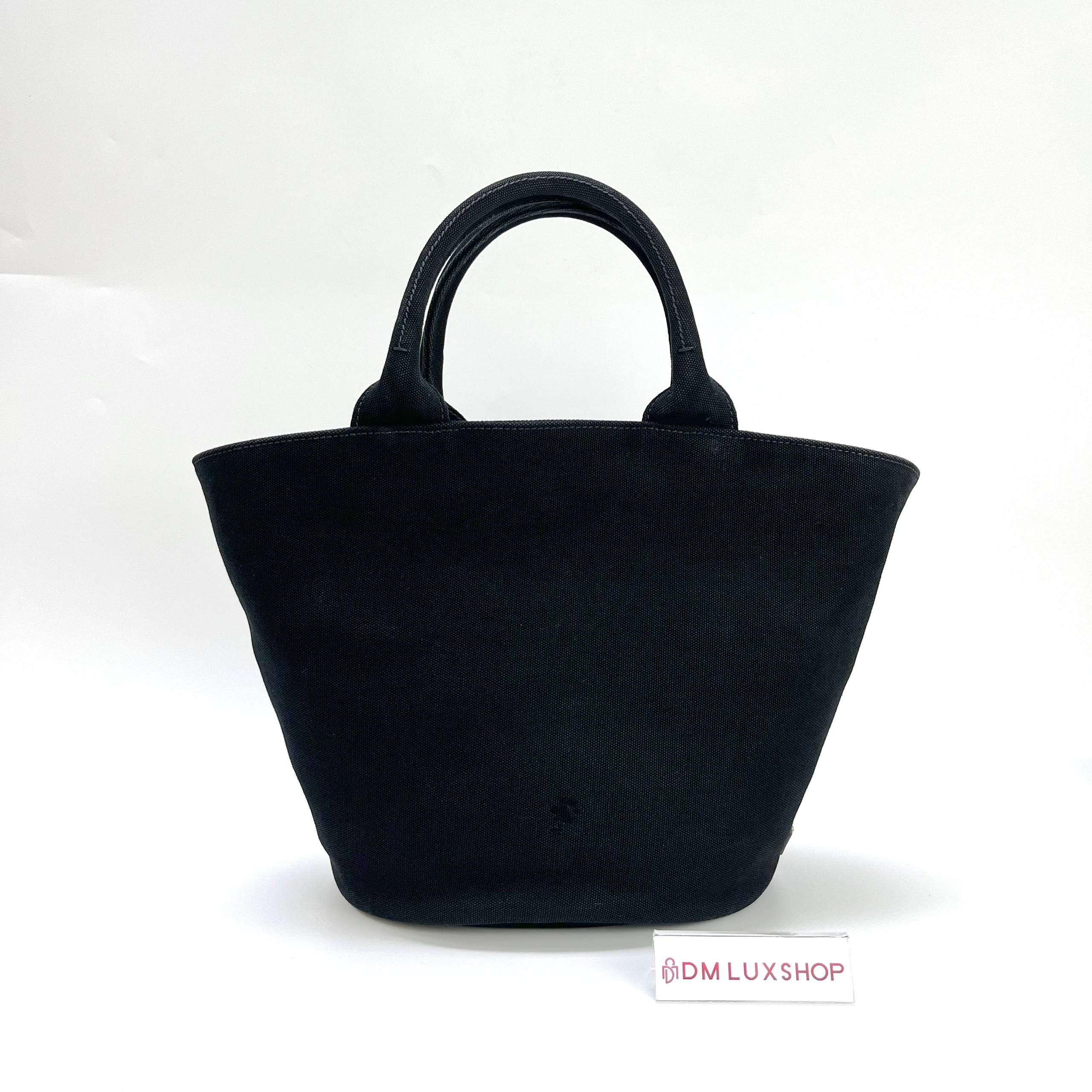 Prada Black Canapa Canvas Top Handle SHW