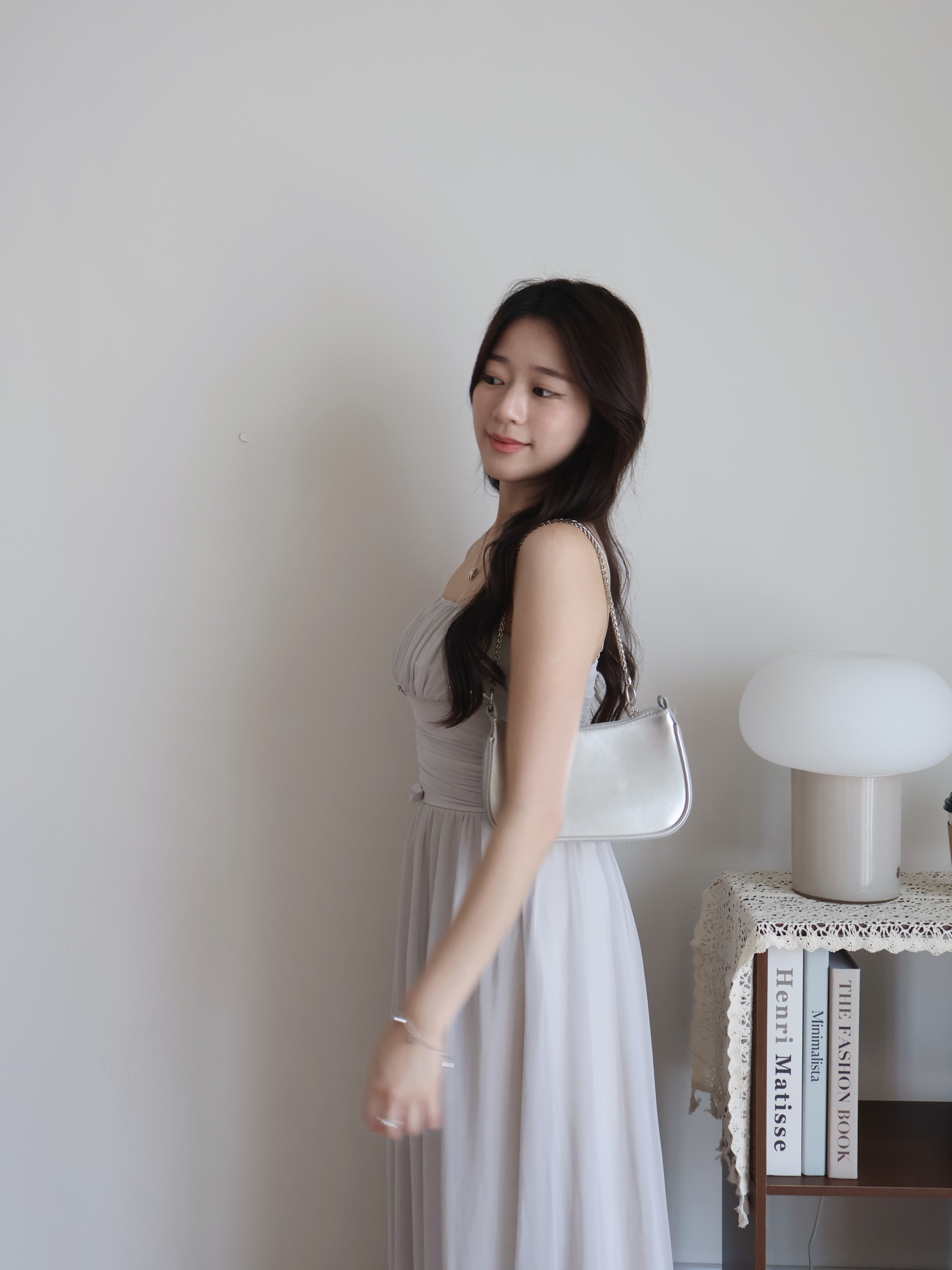 Bruna Maxi Dress | Light Grey