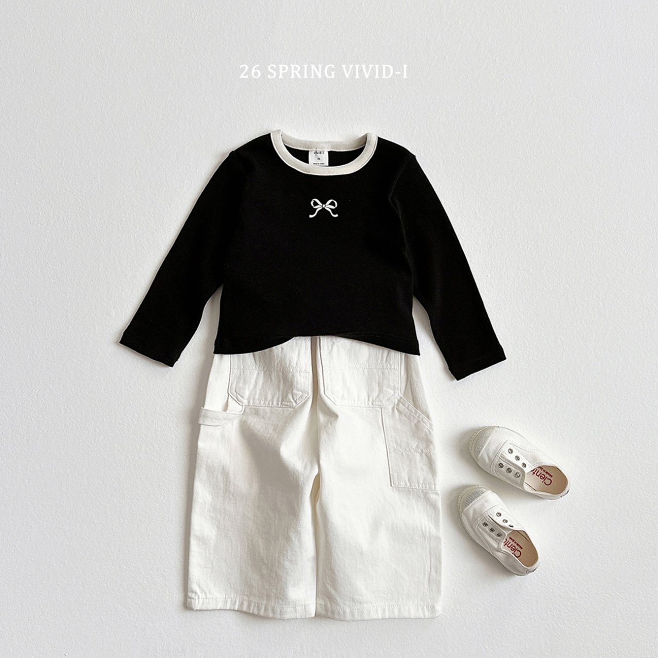 🌸預訂 韓國直送🌸🇰🇷VIVIDI兩色絲帶印花長袖上衣