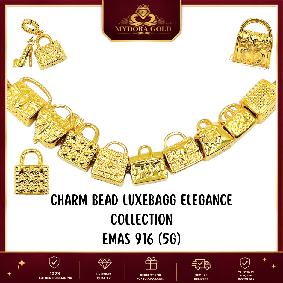 MYDORA Charm Bead LuxeBagg Elegance Collection (5G) l EMAS 916/22K