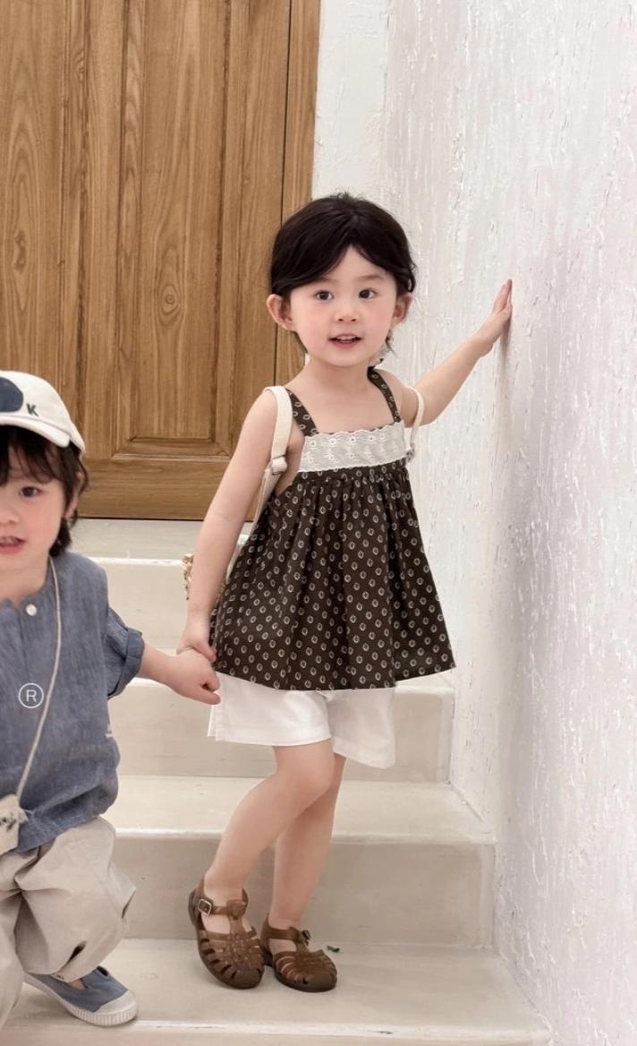 日系碎花吊带背心YX25095