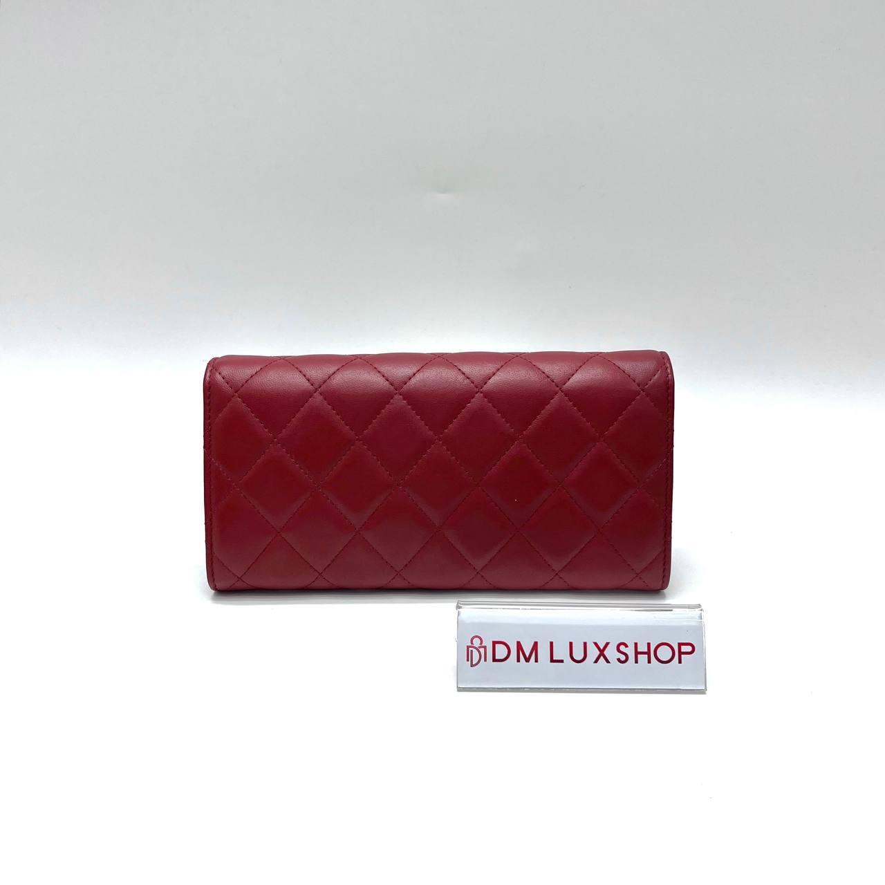 Chanel Red Long Flap Wallet SHW (Serial 15, Y: 2012)