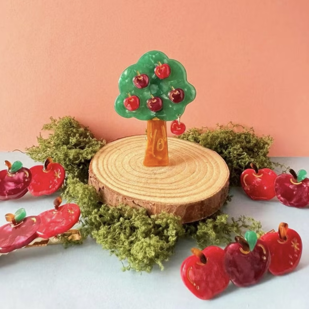 蘋果樹髮夾 鴨嘴夾