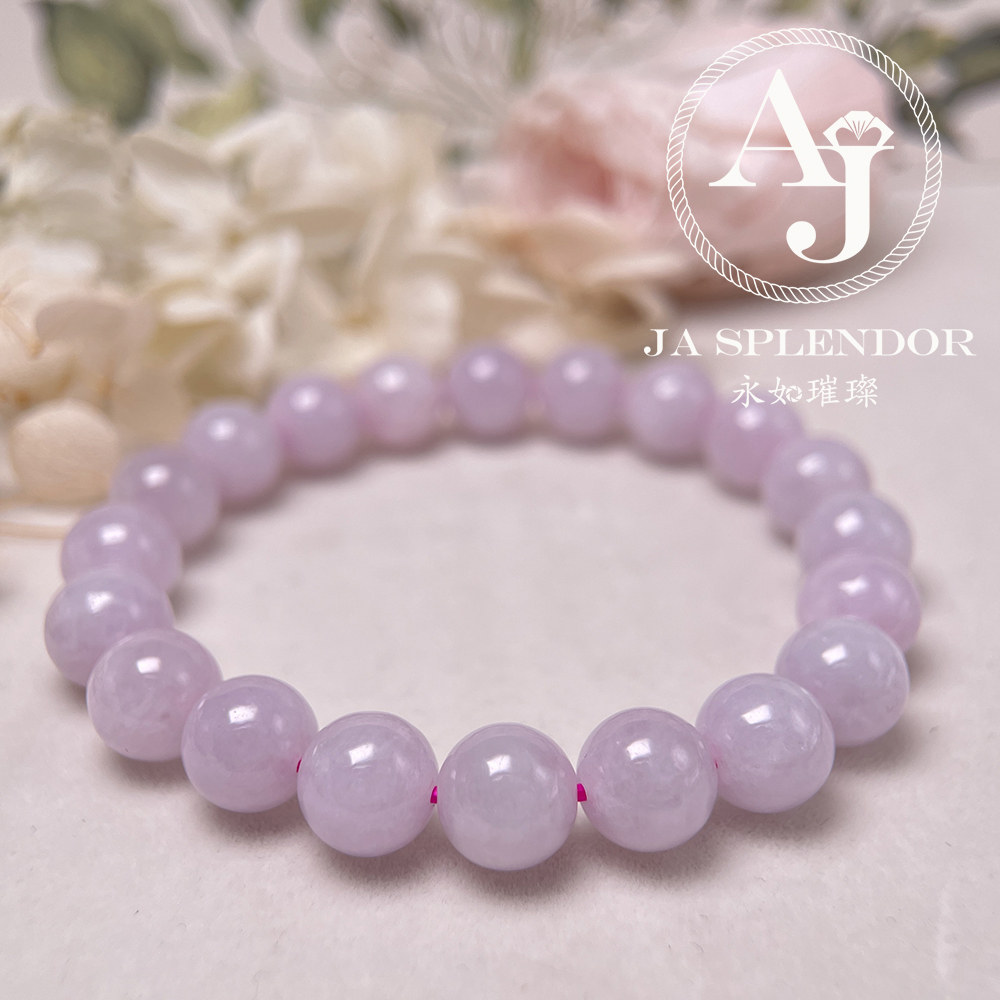 JB-261 天然翡翠A玉-冰潤粉紅佳人手串(10mm)（旺人緣）