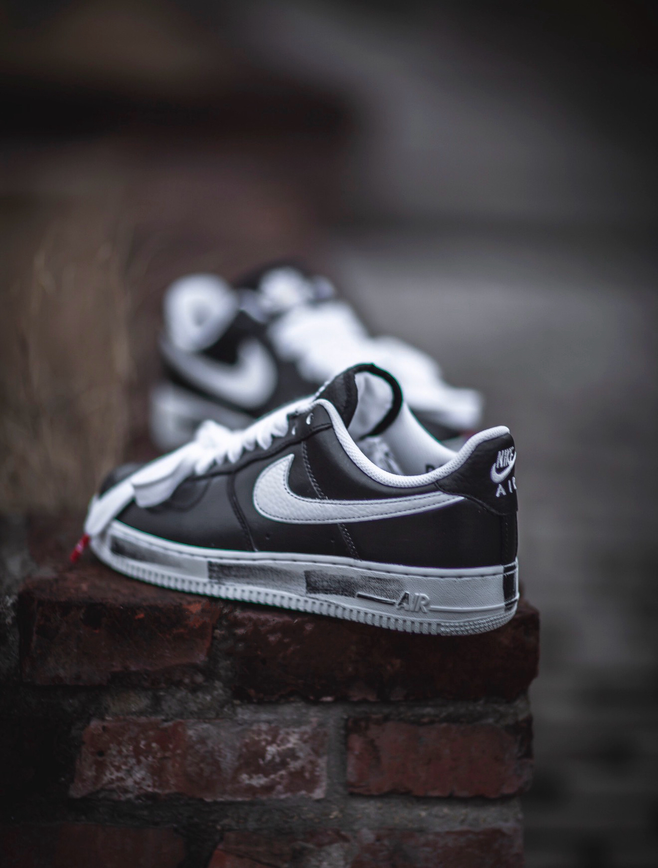 AQ3692-001 G-Dragon Peaceminusone x Nike Air Force 1 Low Para-Noise Black White AQ3692-001