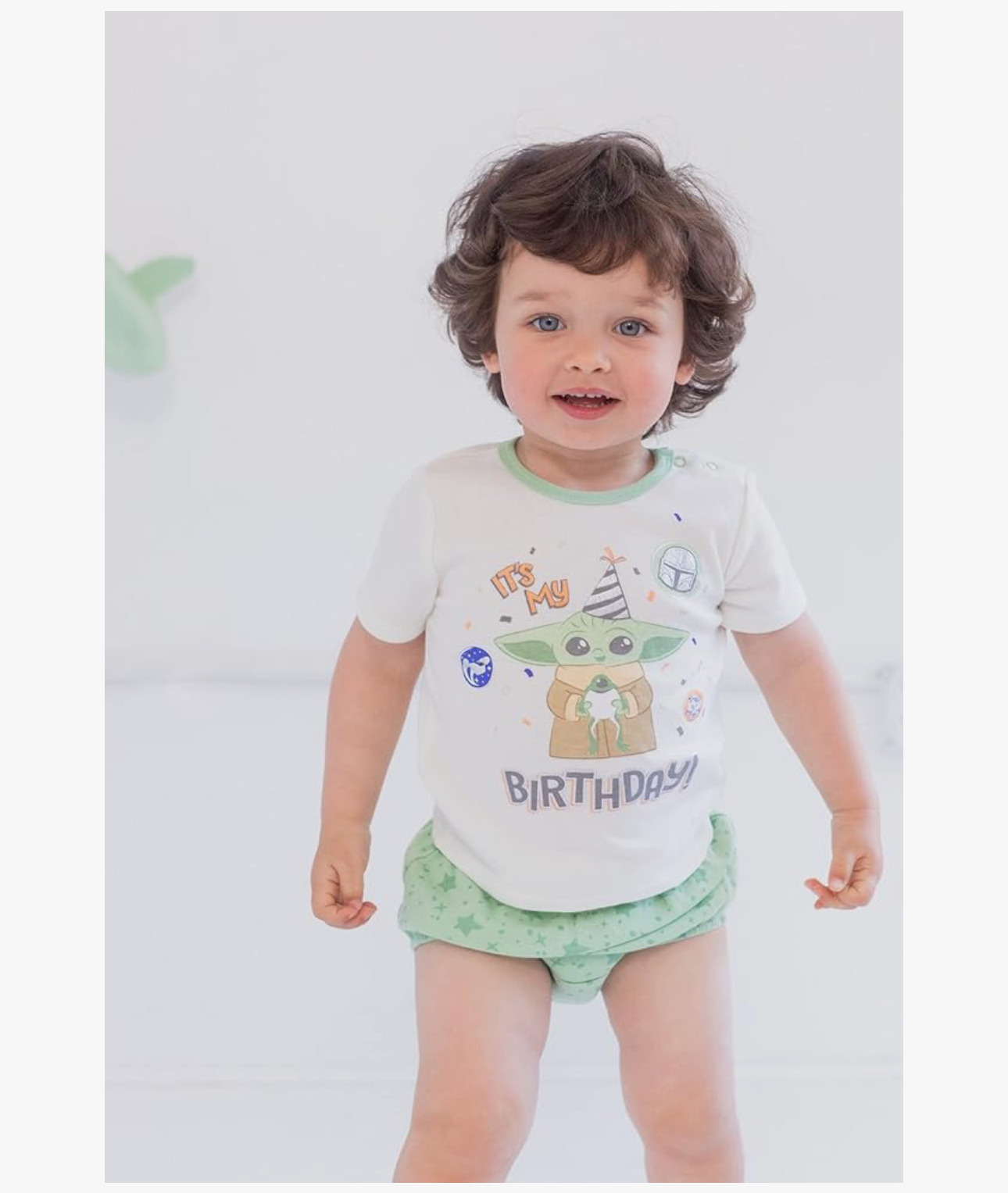 ☀️預訂 歐美直送☀️🇺🇸Star Wars系列Yoda生日印花短袖上衣燈籠褲帽子三件套