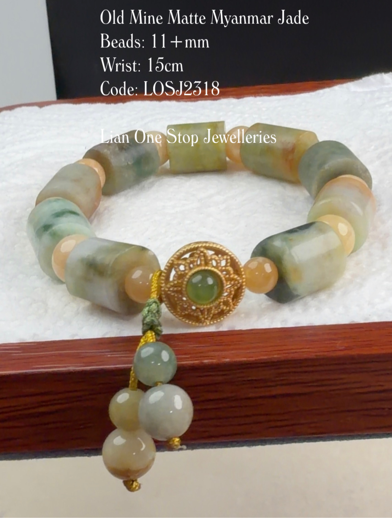 Code: LOSJ2318 Old Mine Matte Myanmar Jade