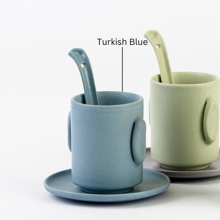 ANELLO Series Ceramic Handless Cup 240ml With Saucer