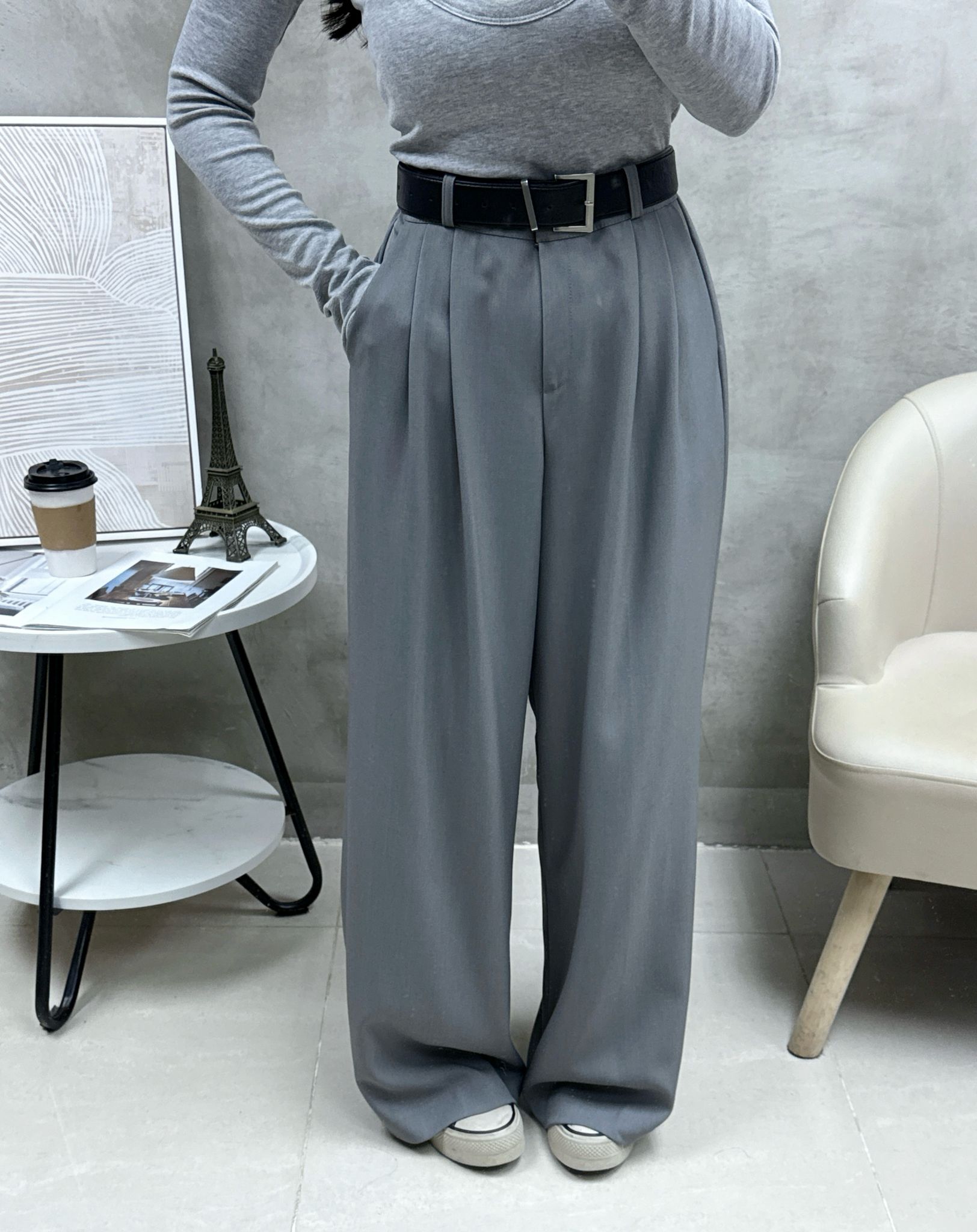 C06 假兩件拼色Top