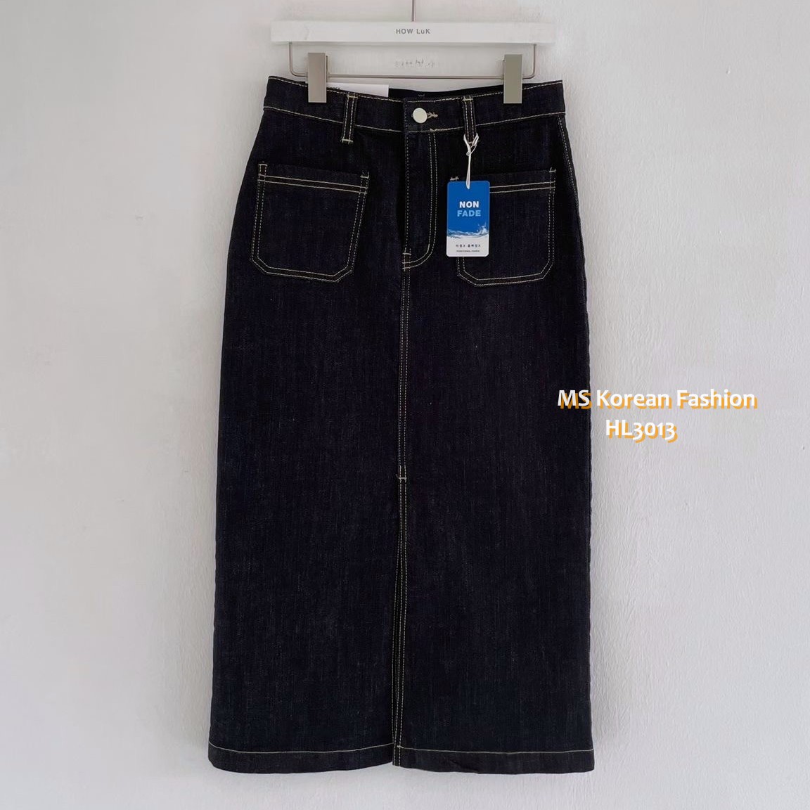 HL3013 韓國🌼Howluk前開叉中長半裙