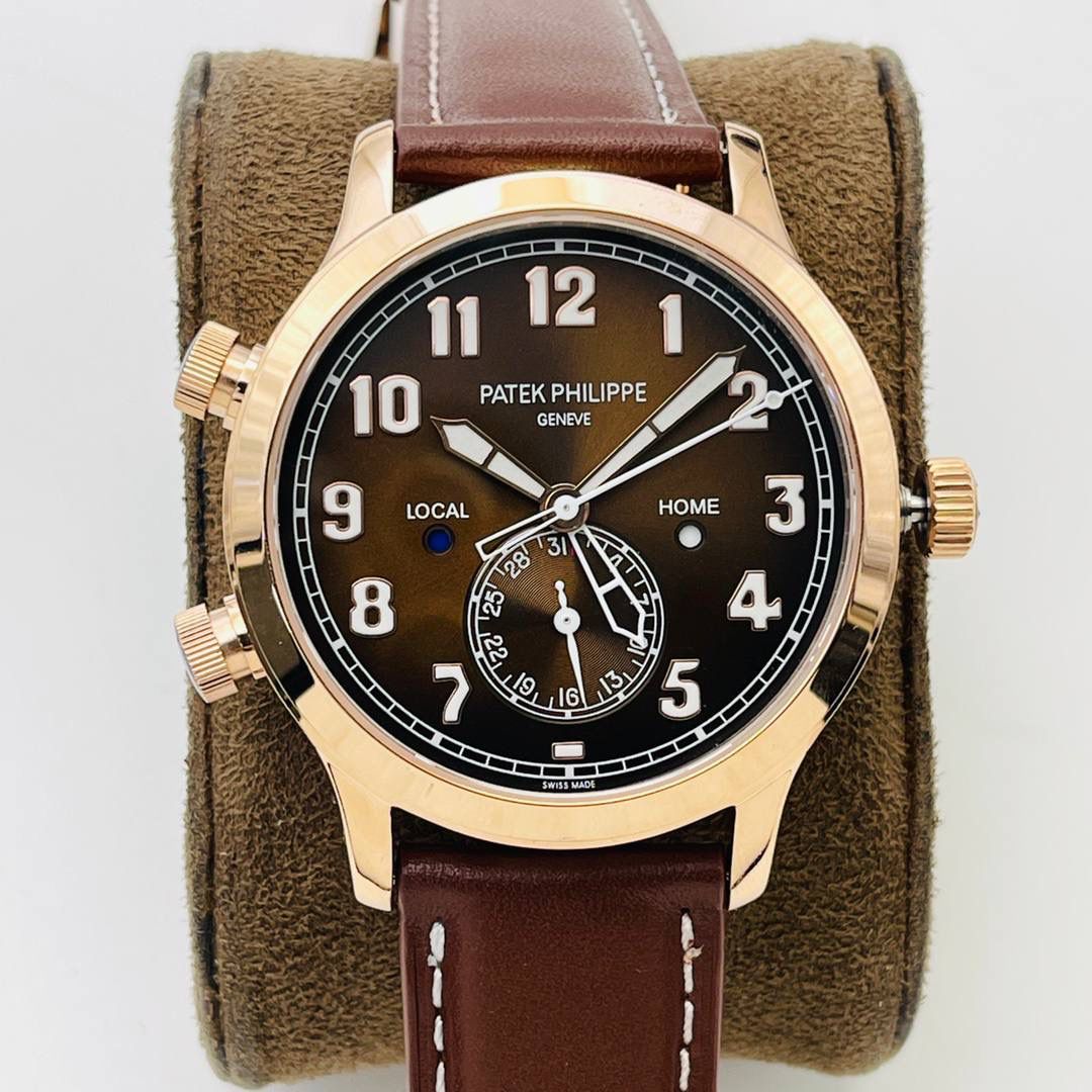 市场最高版本 百达翡丽双时区功能ref.5524 Calatrava飞行家旅行时间腕表系列惊艳登场！🚀🚀