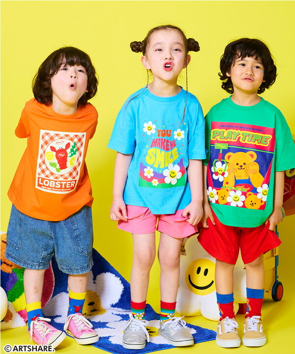 🇯🇵預訂 日本直送🇯🇵Markey’s x Wiggle Wiggle八色趣味印花短袖T恤