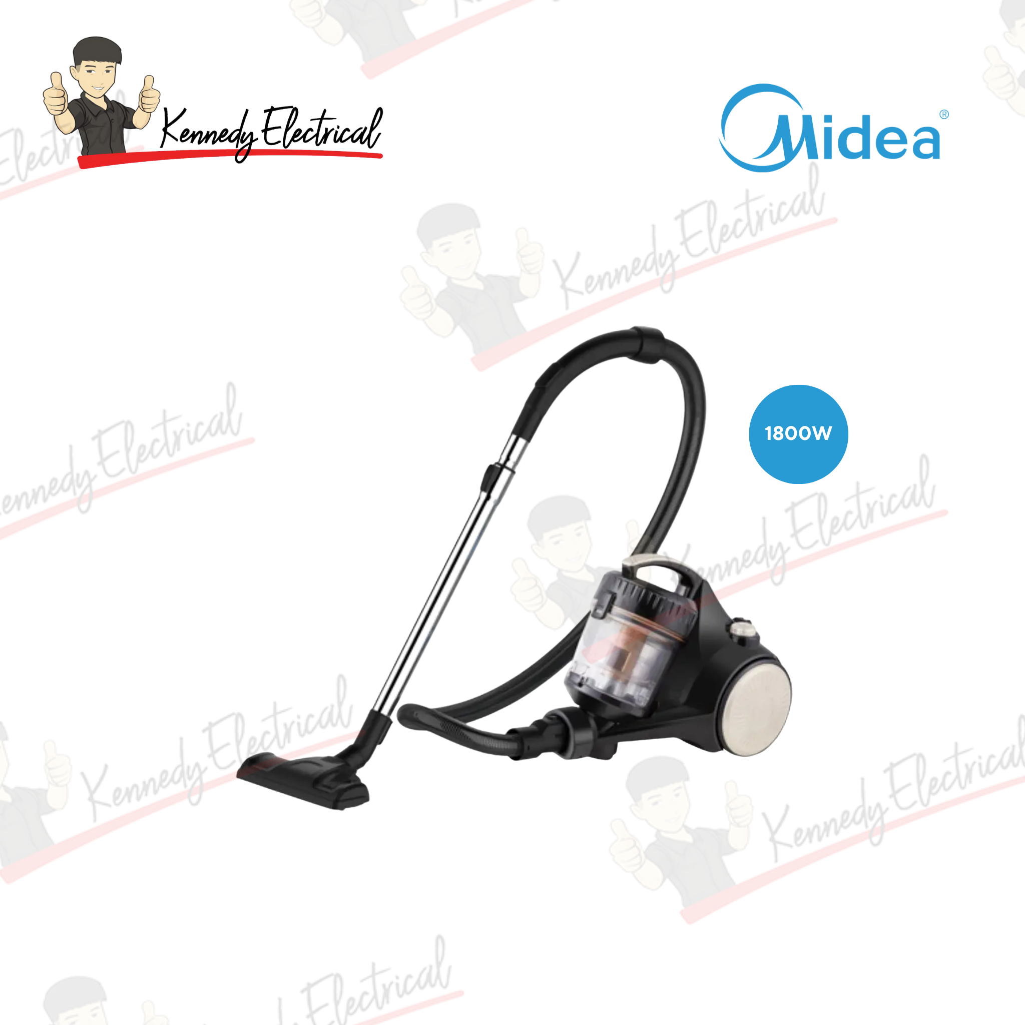 Midea 1800W 1.5L Bagless Vacuum Cleaner Black Gold (MVC-V18K-BG)