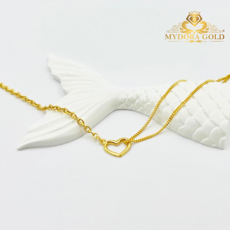 MYDORA Rantai Tangan Sauh Fesyen+ Mini Love Bingkai | Emas 916/22K