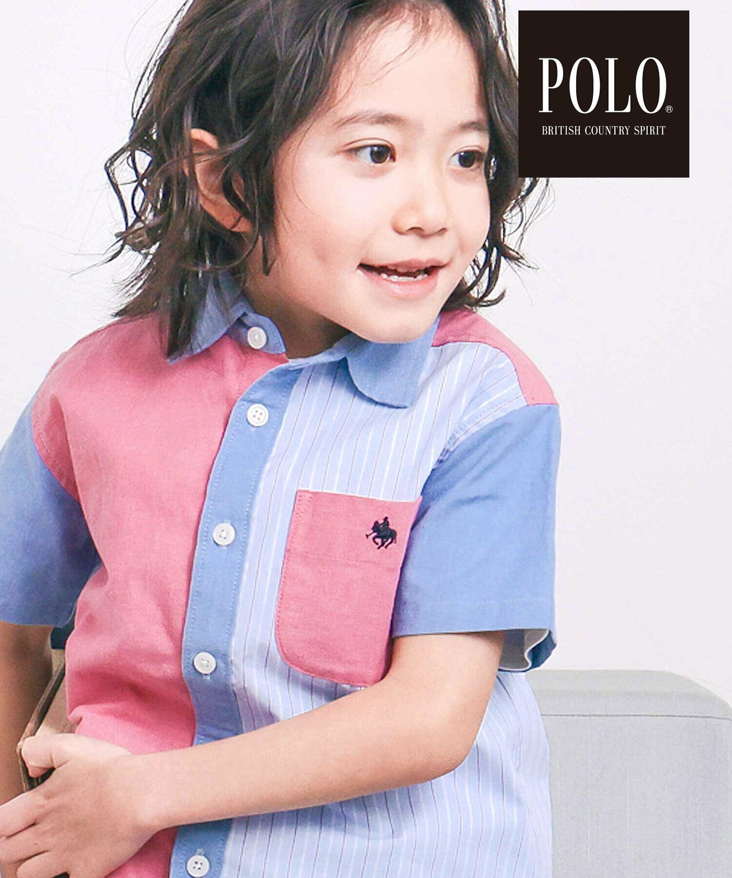 🇯🇵預訂 日本直送🇯🇵Slap Slip x Polo Bcs兩色標誌刺繡口袋撞色拼布短袖恤衫