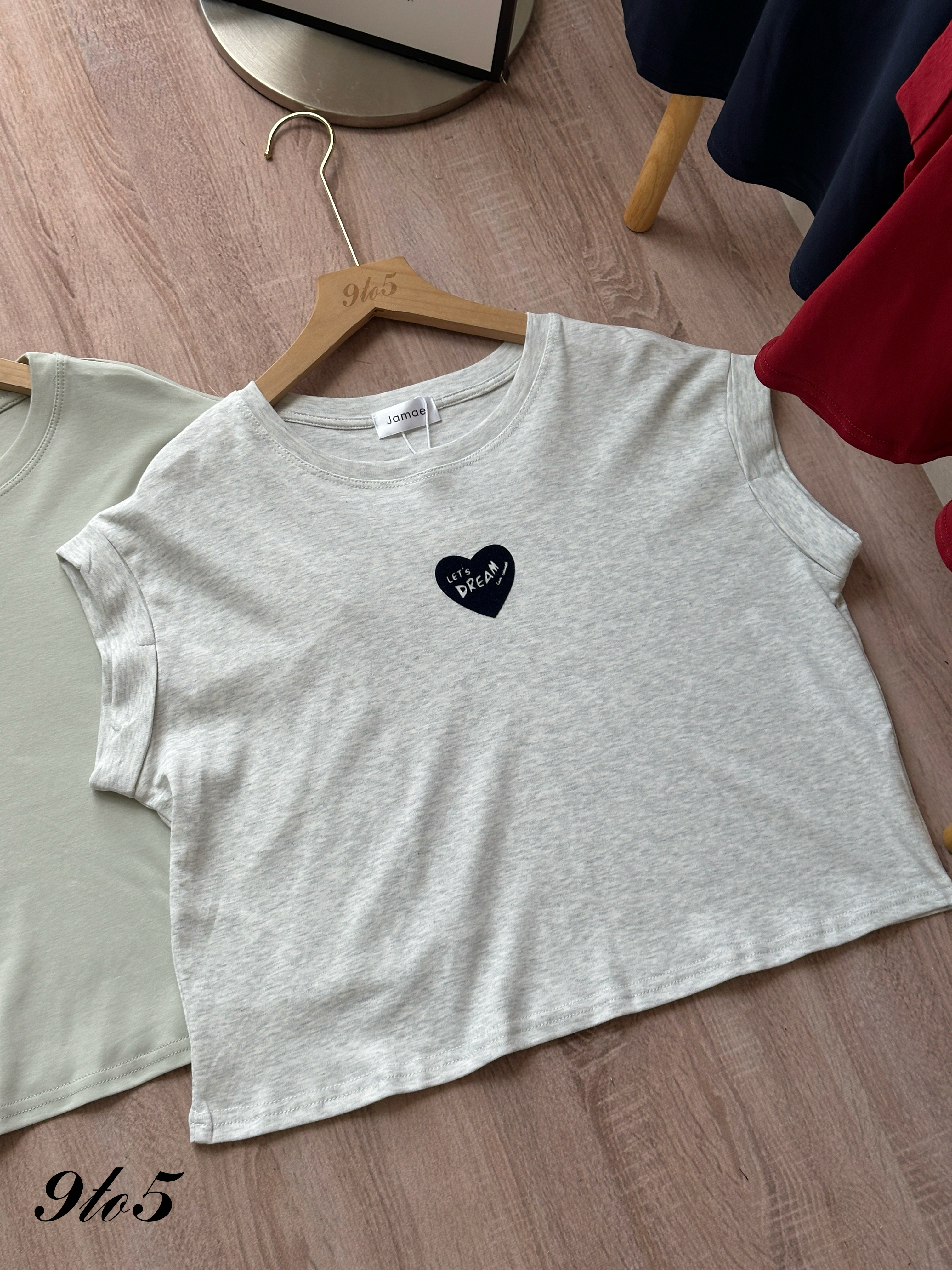 T4397 Cape Sleeve Love Logo Tee - 4 Colors 