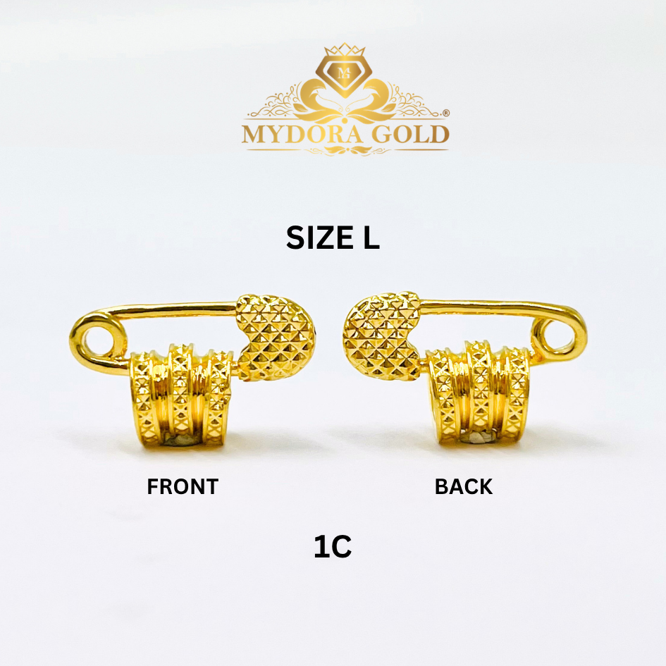 MYDORA Tube Bead Fesyen Safety Pin (5G) l EMAS 916/22K