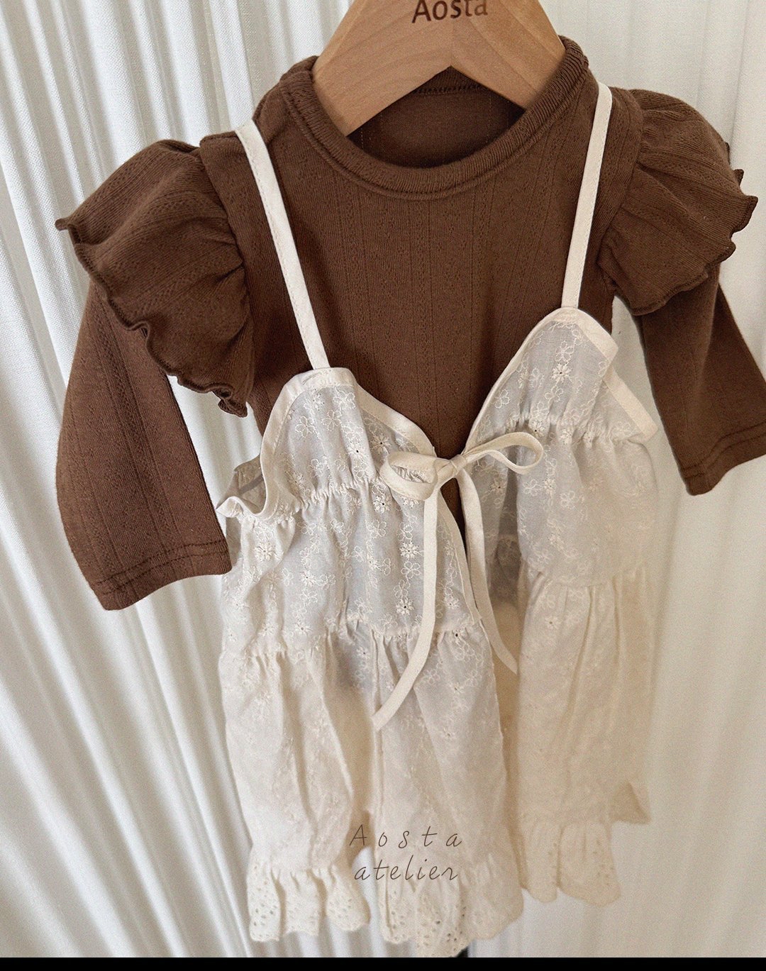 Aosta | [Lace Cotton Open Dress]