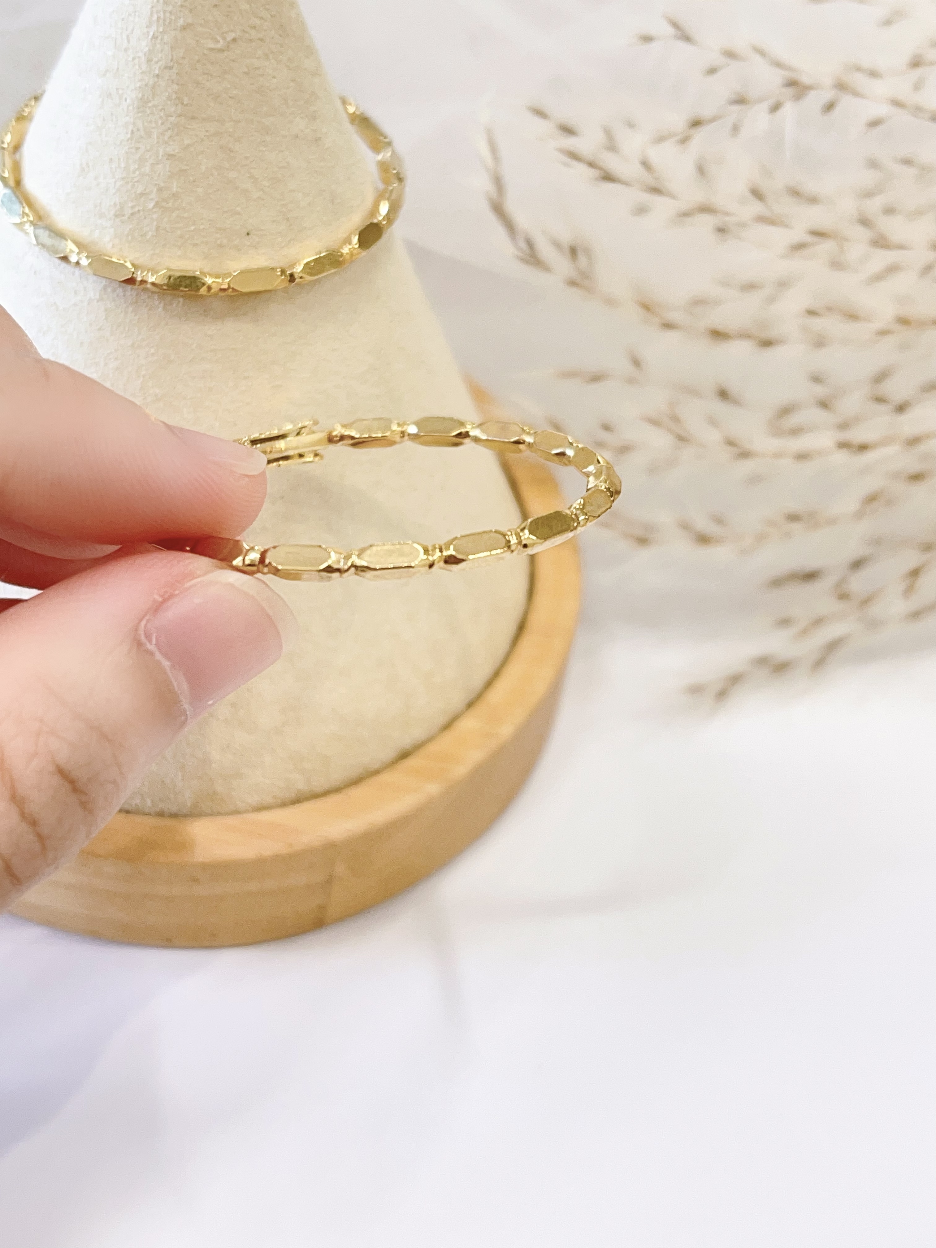 微切金圈简约耳环