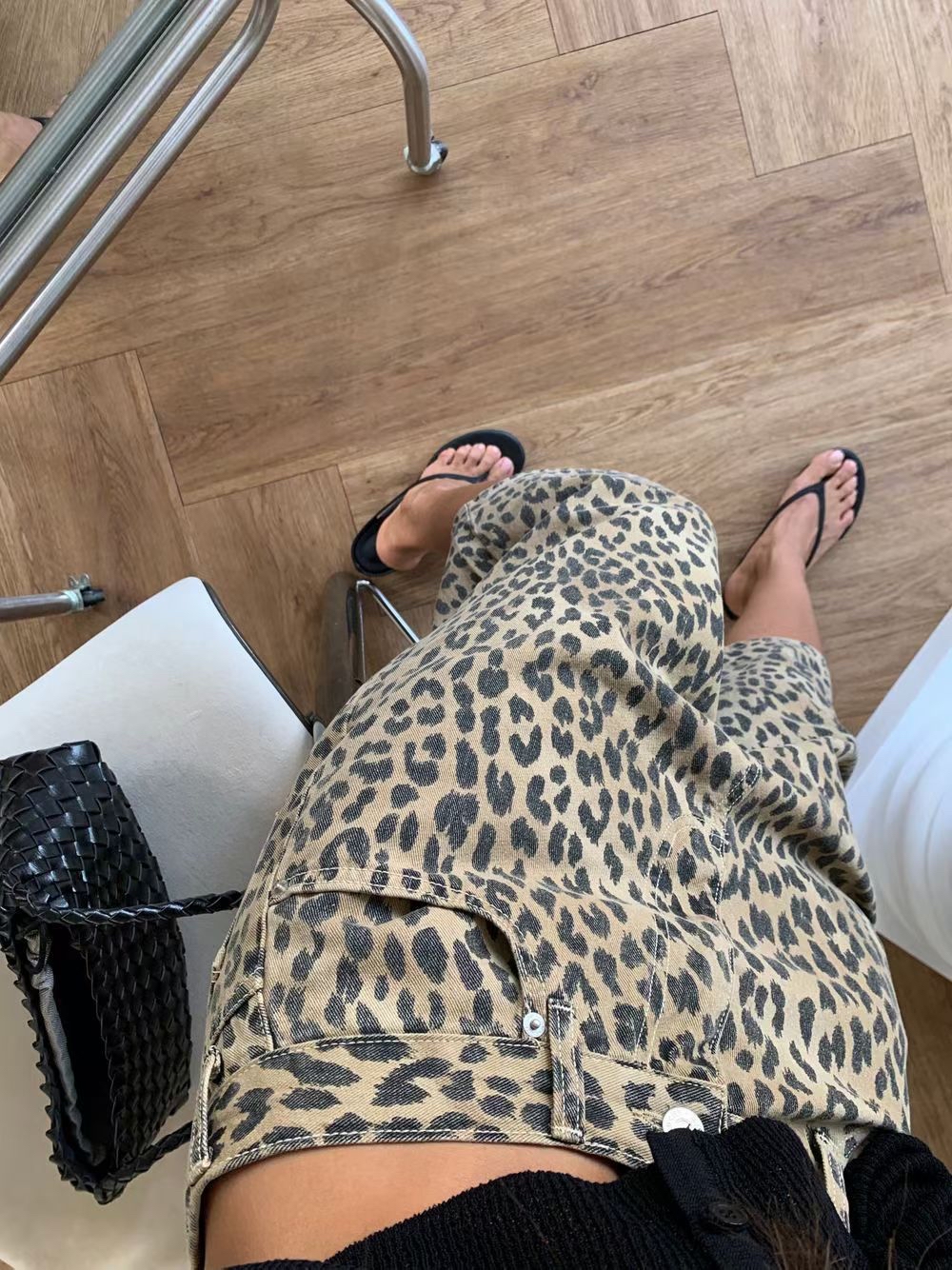 Animal printed shorts