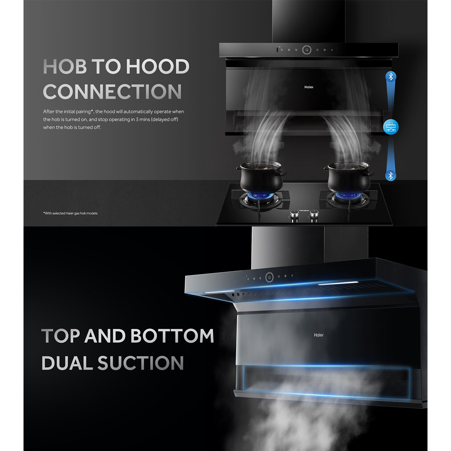 Haier 90cm Vertical Cooker Hood (HVQ-795HGBGMY)