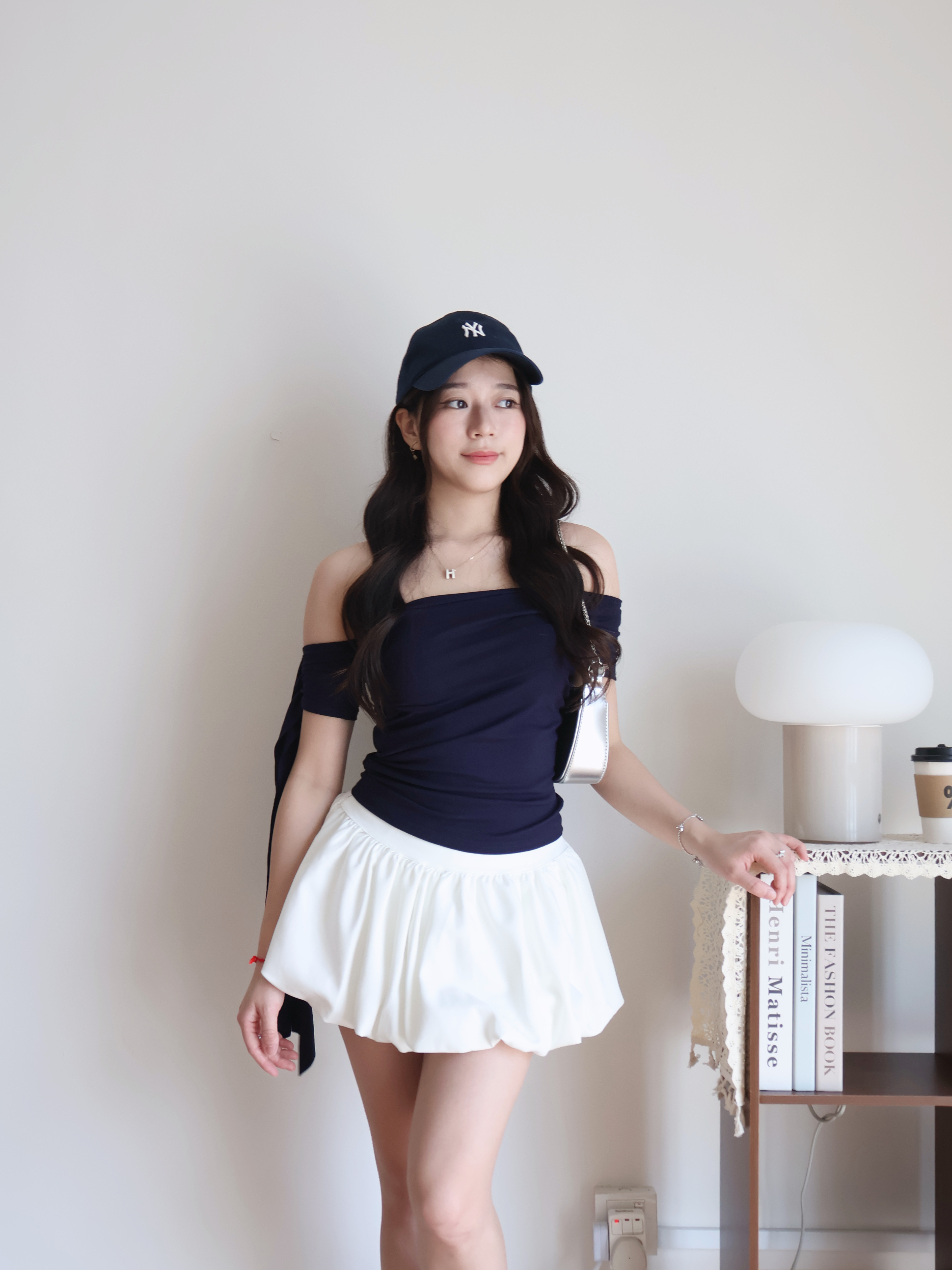 Bubble Mini Skirt | White