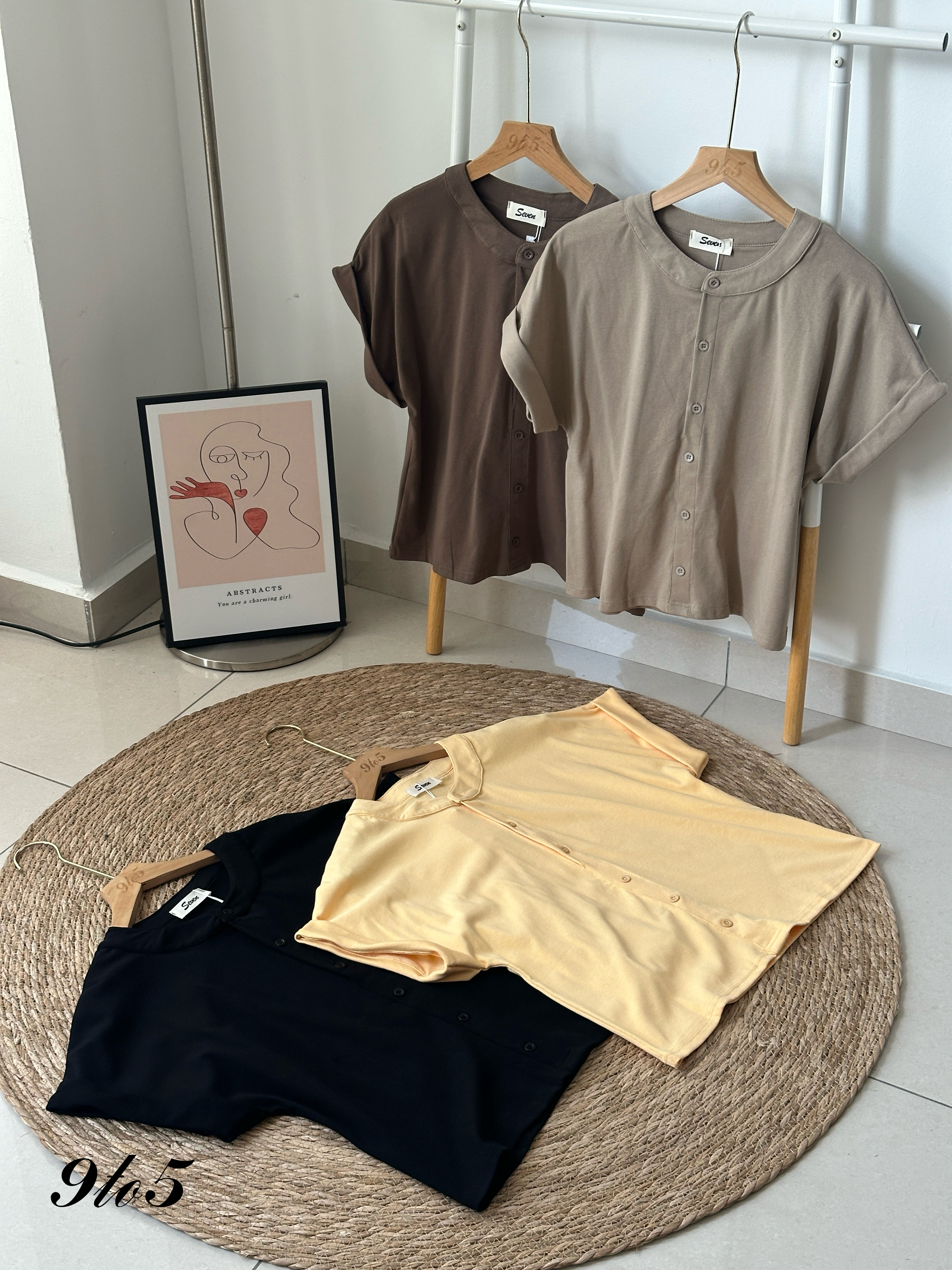 T4024 Crew Neck Blouse - 4 Colors