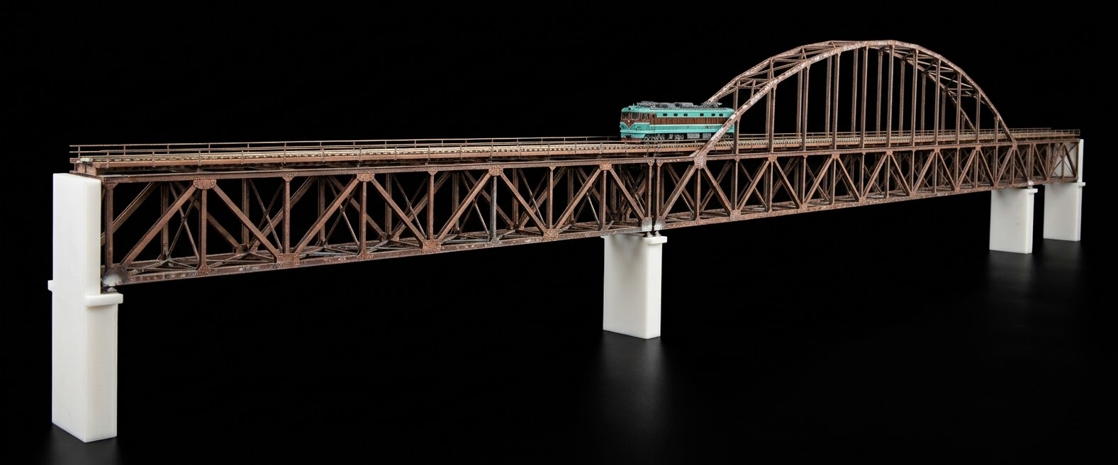 成昆線 "金山" 迎水河鐵路大橋 1:160 N規銅制中國鐵路橋系列第二款