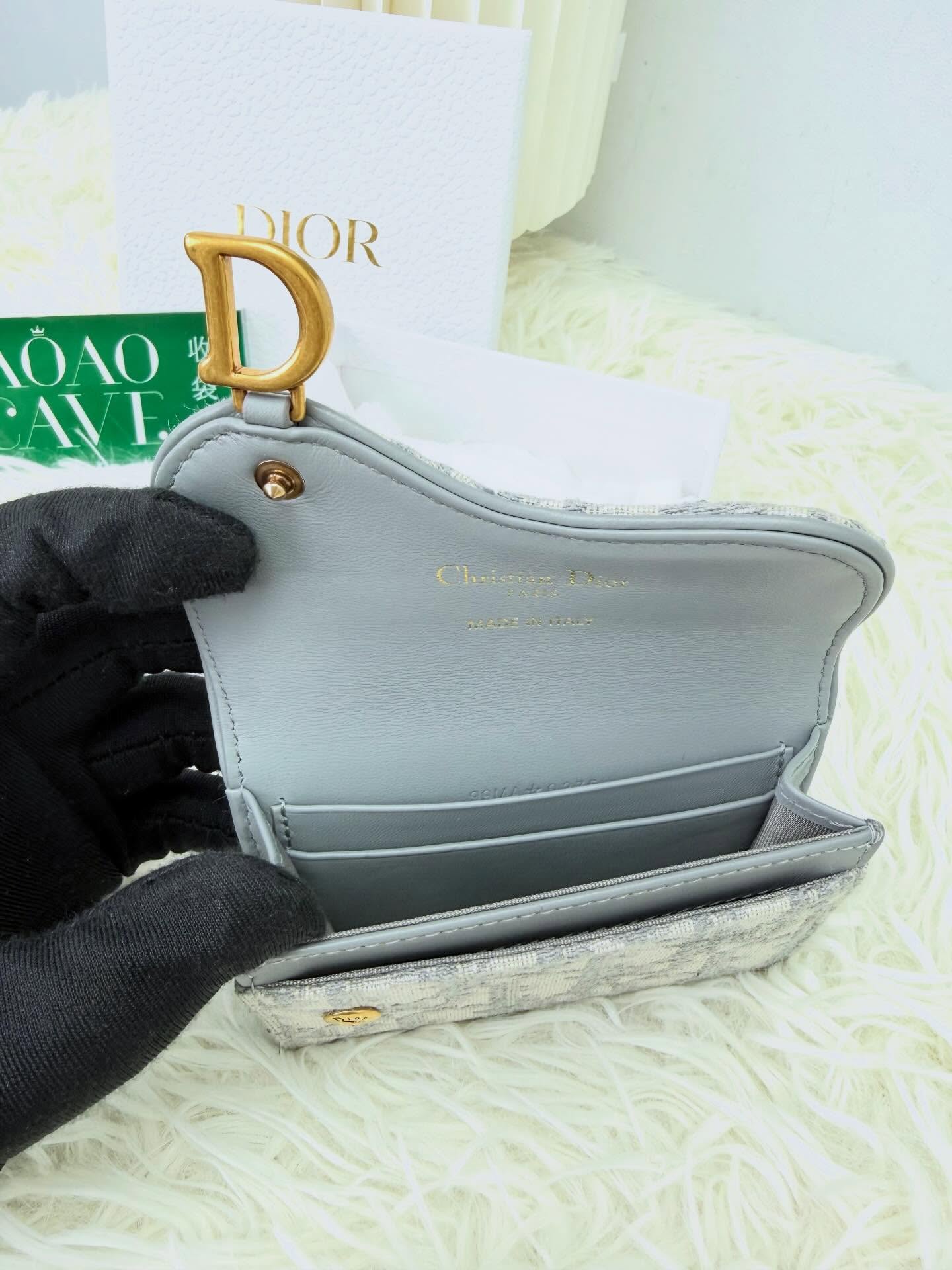 🤍PRE OWNED 灰色Card holder 全套有盒🖤