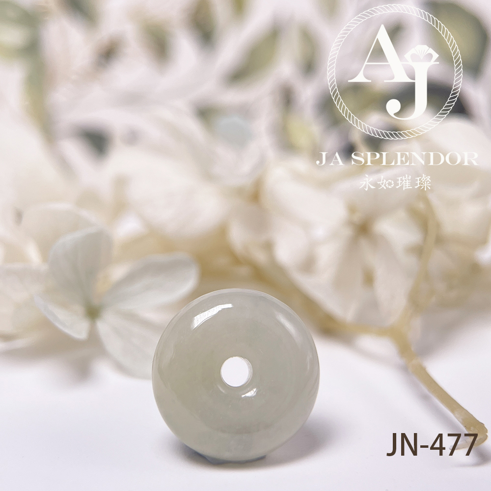 JN-477/483/488 天然翡翠A玉 冰潤雪梨黃小平安扣