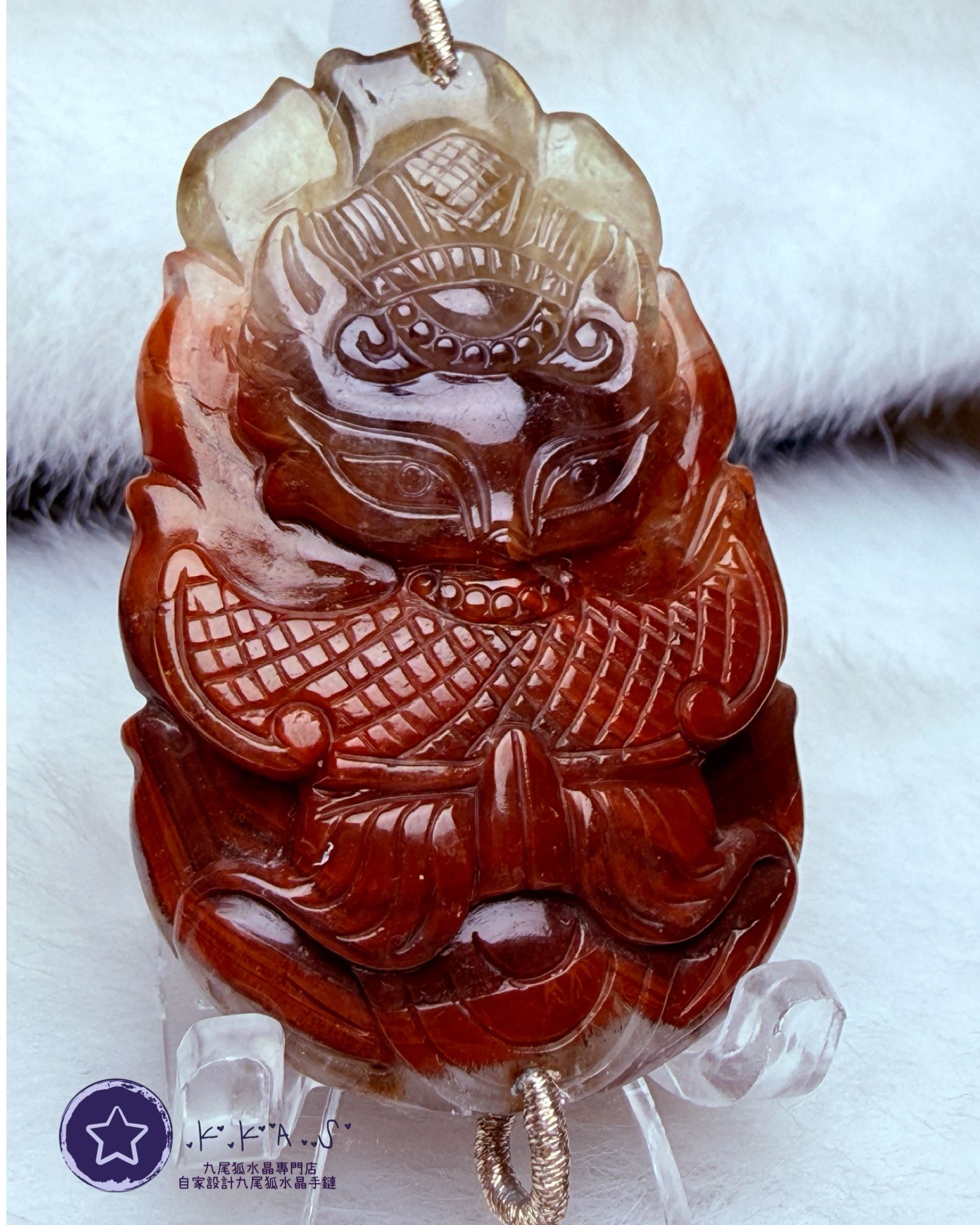 K00122 Black Label 紅極光將軍狐 - 吊墜/手牌兩用款