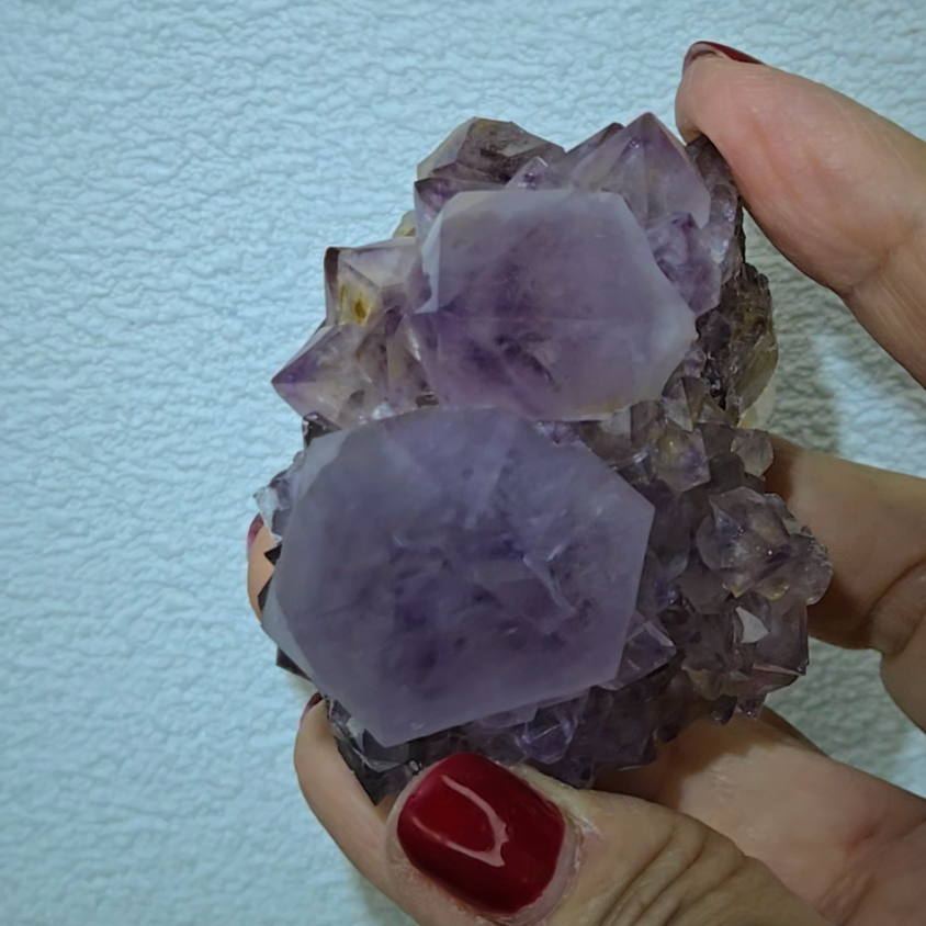 Spirit cactus quartz double points in deep purple - SPQ14