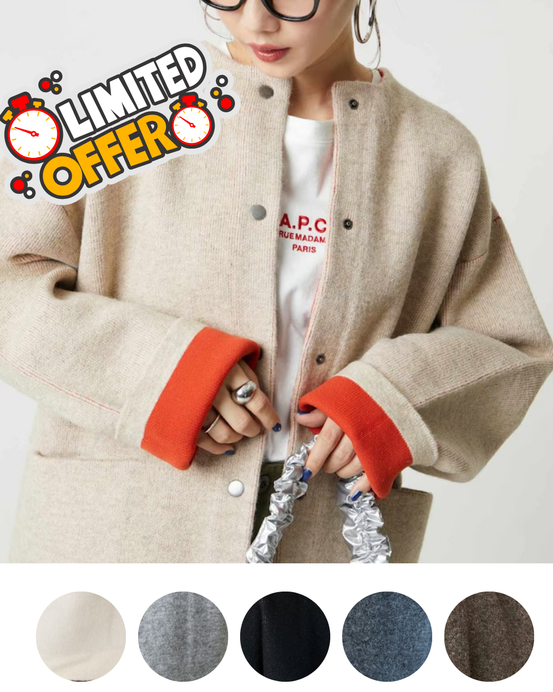 代購【 Winter  Time Sales 日本 直送 Freak's Store 內配撞色 時尚 針織扣鈕外套｜簡約有型 秋冬必備！Cardigan 】