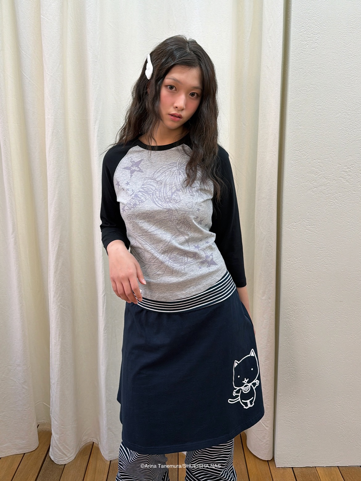 LUNA RAGLAN LS TEE｜韓國 星河滿月 X CAVISH 服飾系列 (Full Moon） (26204-P)