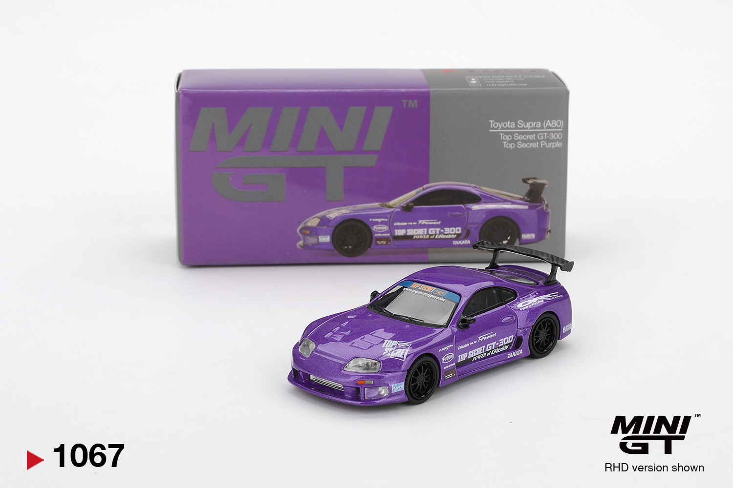 Mini GT 1/64 Toyota Supra (A80) Top Secret GT-300 Top Secret Purple - MGT01067-R