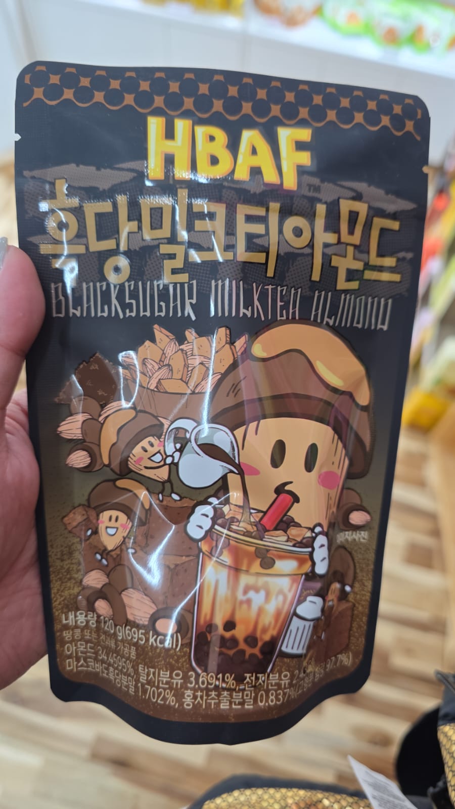 hbaf blacksugar milk tea almond 120 g