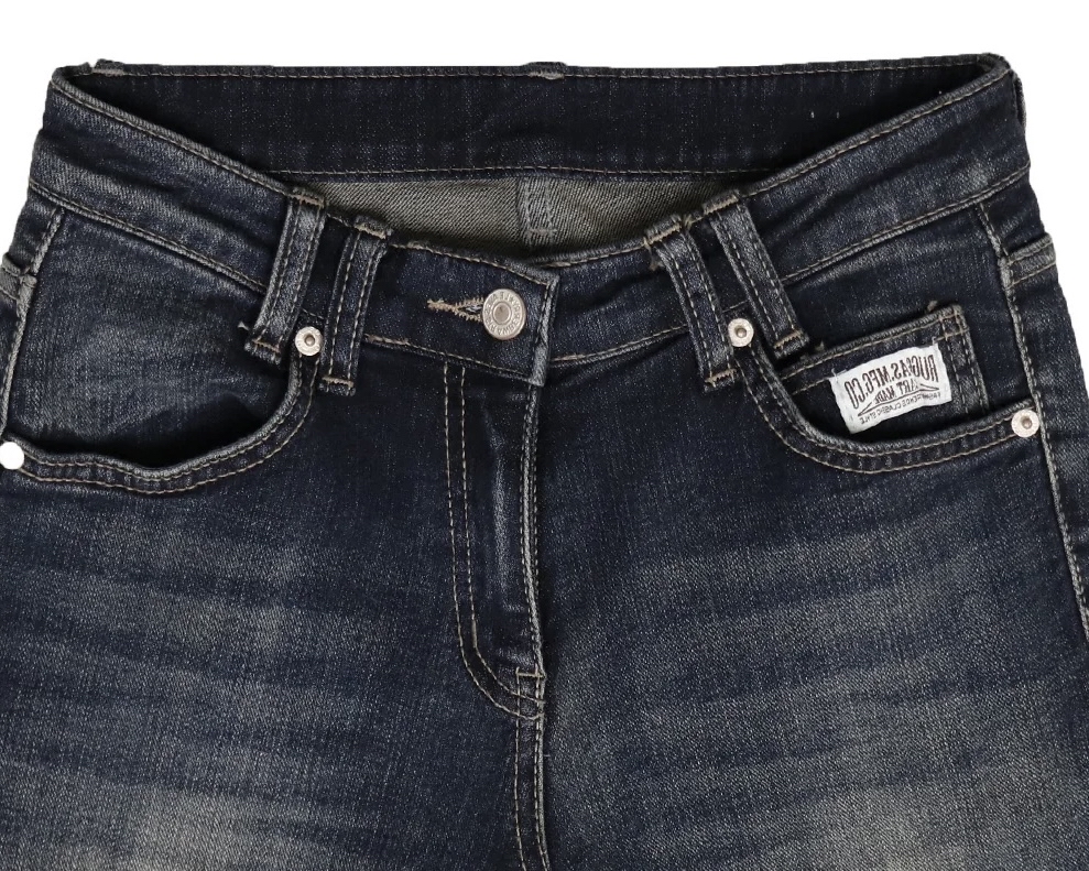 Vintage Washed Low-Rise Flare Jeans