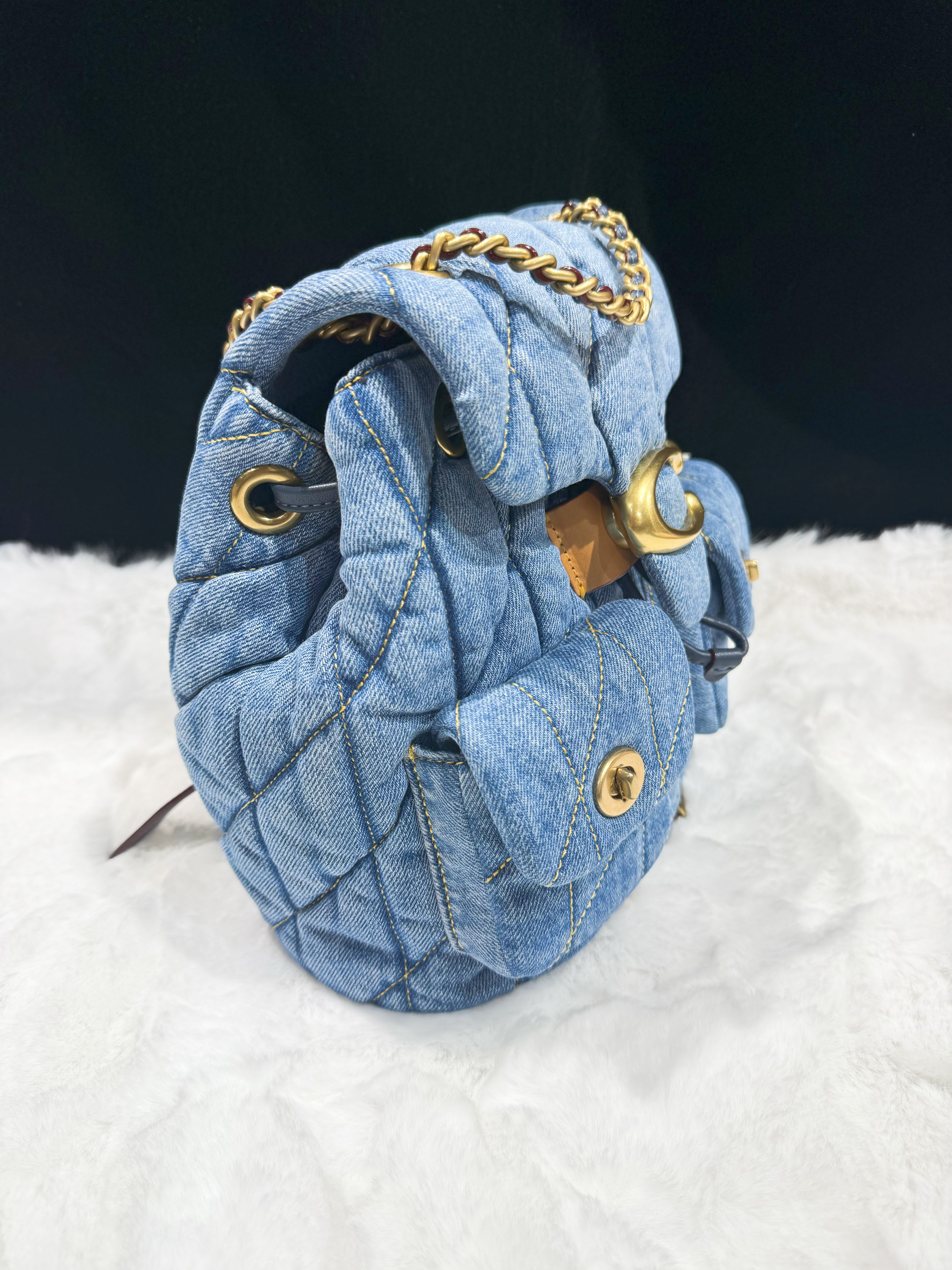 Coach Tabby denim backpack 