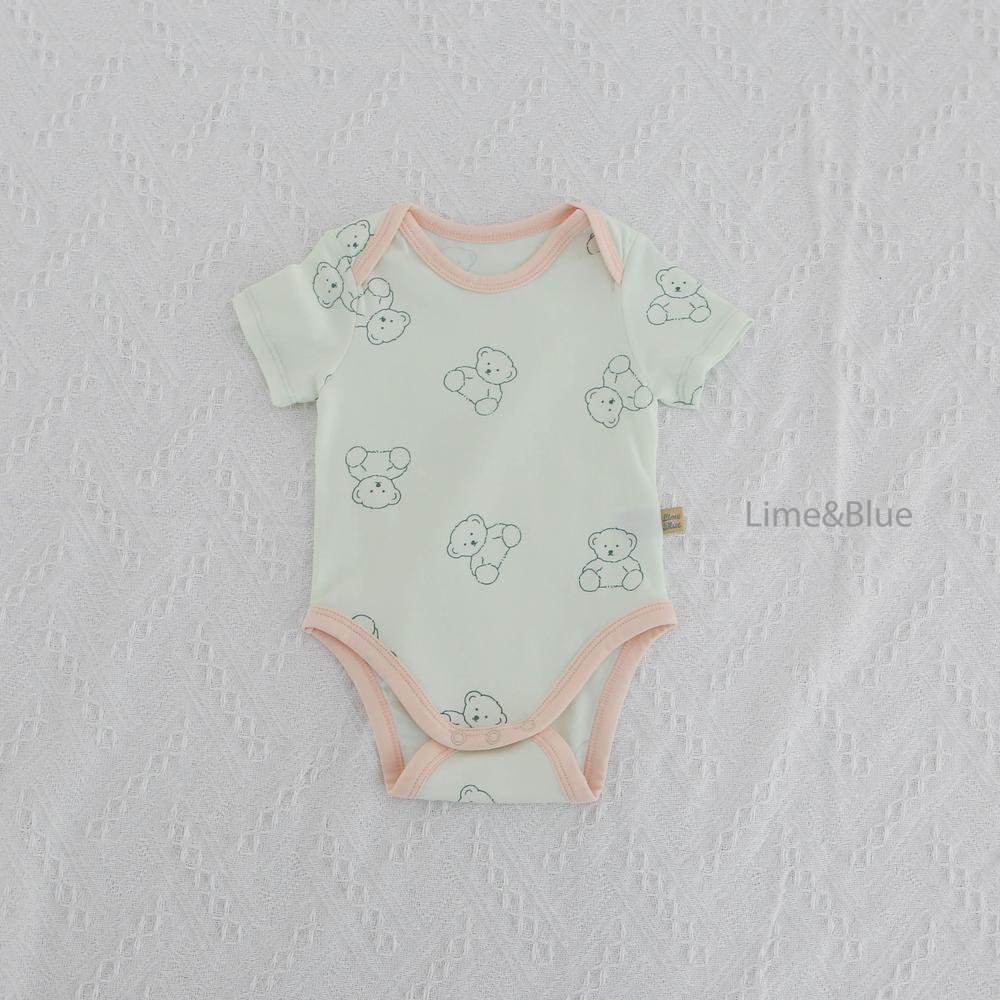 Lime Bear Baby Suit