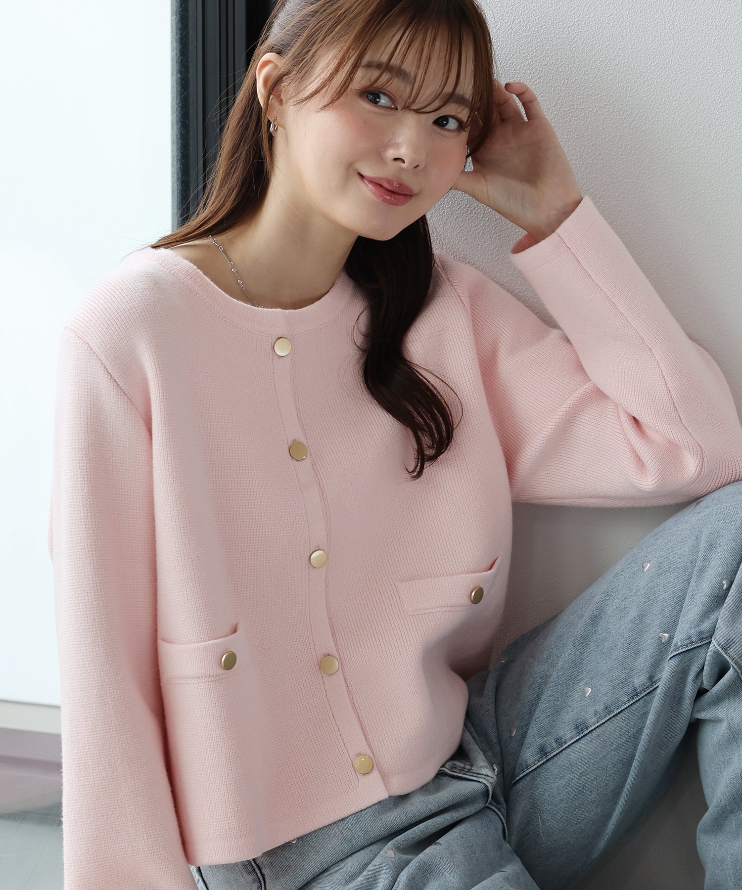 <JP> 輕奢風Gold Button Knit Jacket * 9色入 <預購>