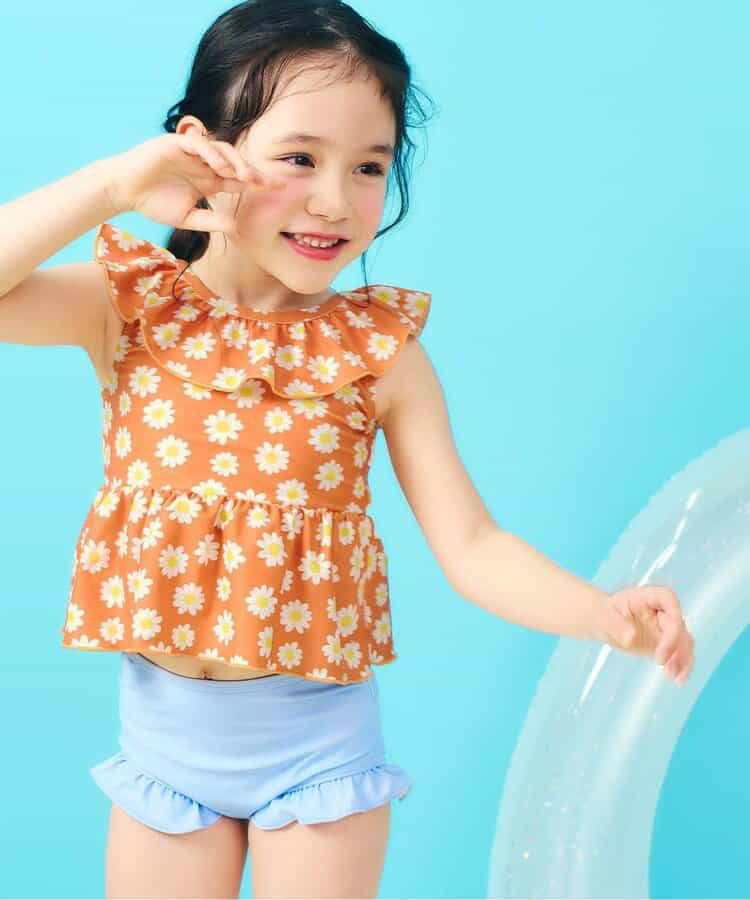 🇯🇵預訂 日本直送🇯🇵Apres les cours六色圖案印花荷葉邊後背V領分體泳衣