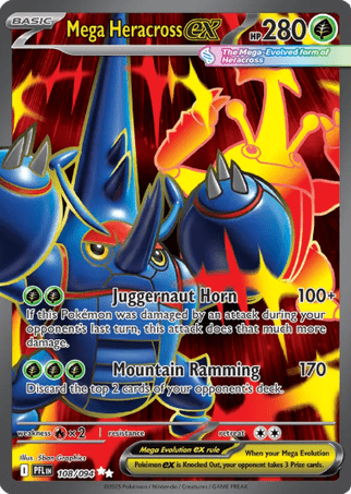 Pokemon TCG Phantasmal Flames - Mega Heracross EX-108/094