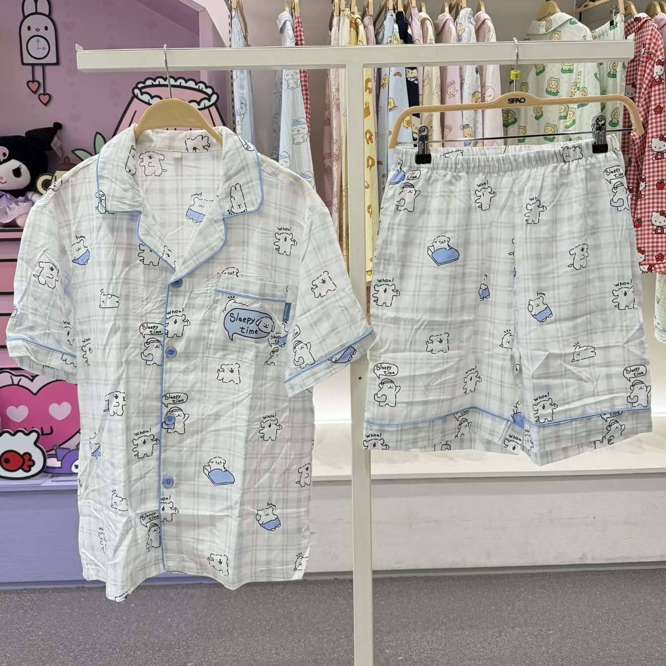 🇰🇷韓國SPAO x 線條小狗短䄂睡衣套裝