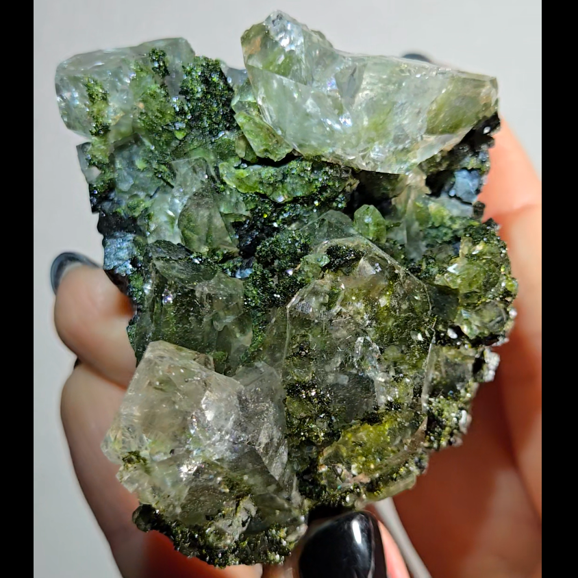 Epidote and quartz specimen from Turkey - ED1