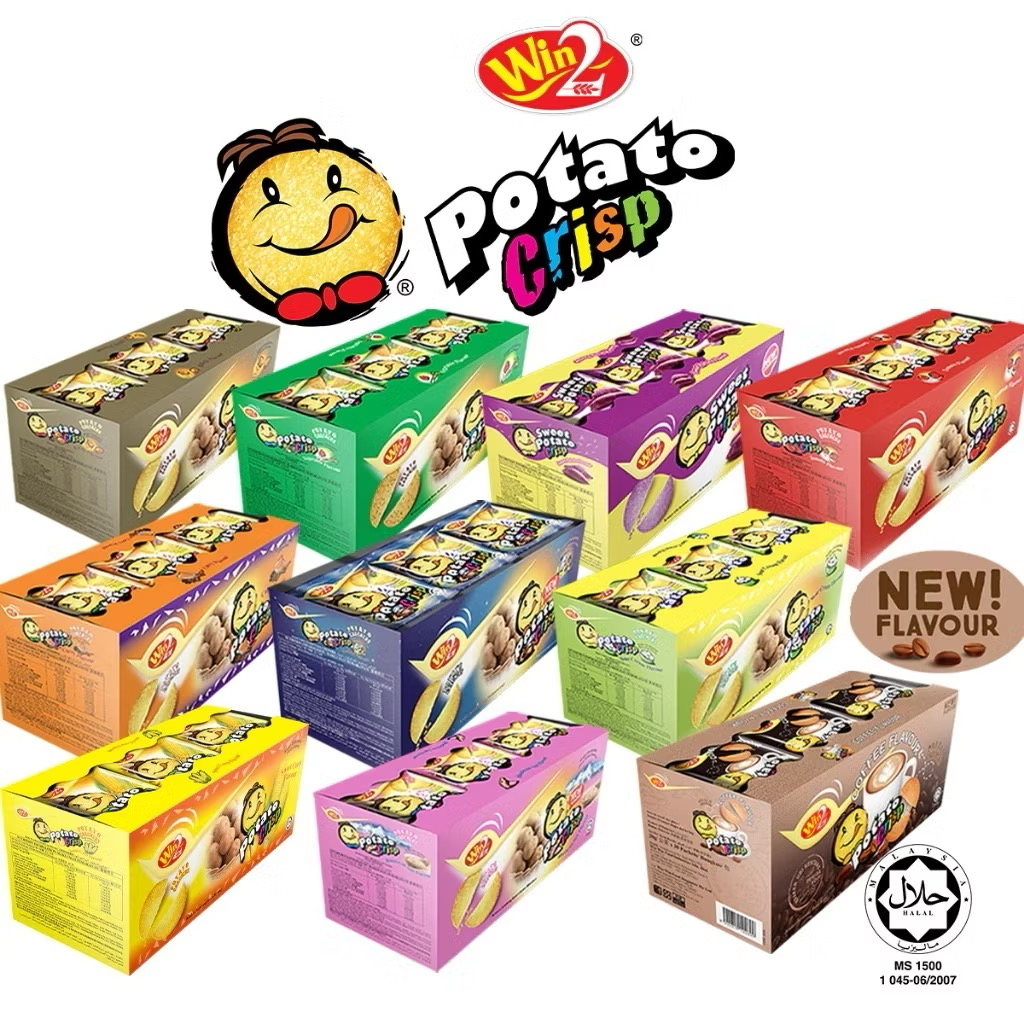 30pcs Win2 Potato Crisp Biskut [Vegetable/BBQ/Tomato/Curry/Sour Cream/Himalayan Salt]